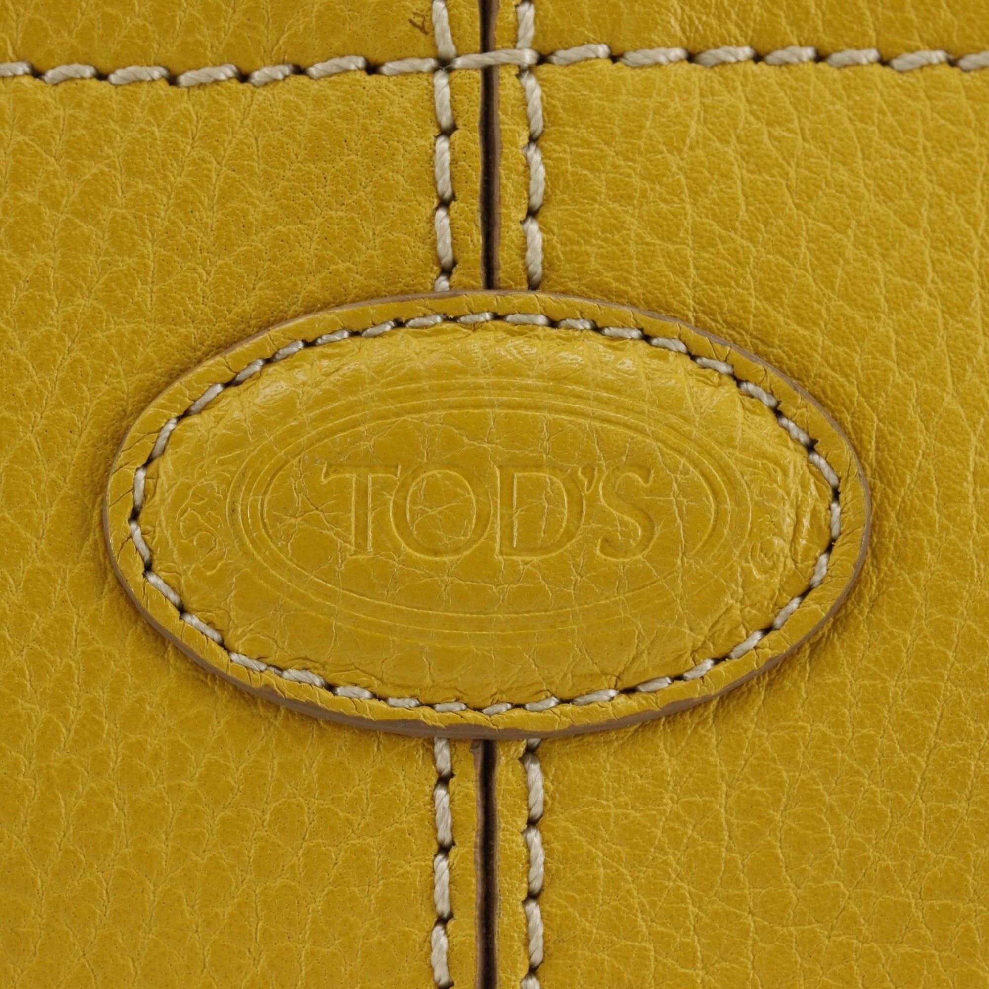 Tod's Tod's D-Bag Tote Bag, Leather, Yellow, A4 Size, Women's Size ONE SIZE - 18 Thumbnail