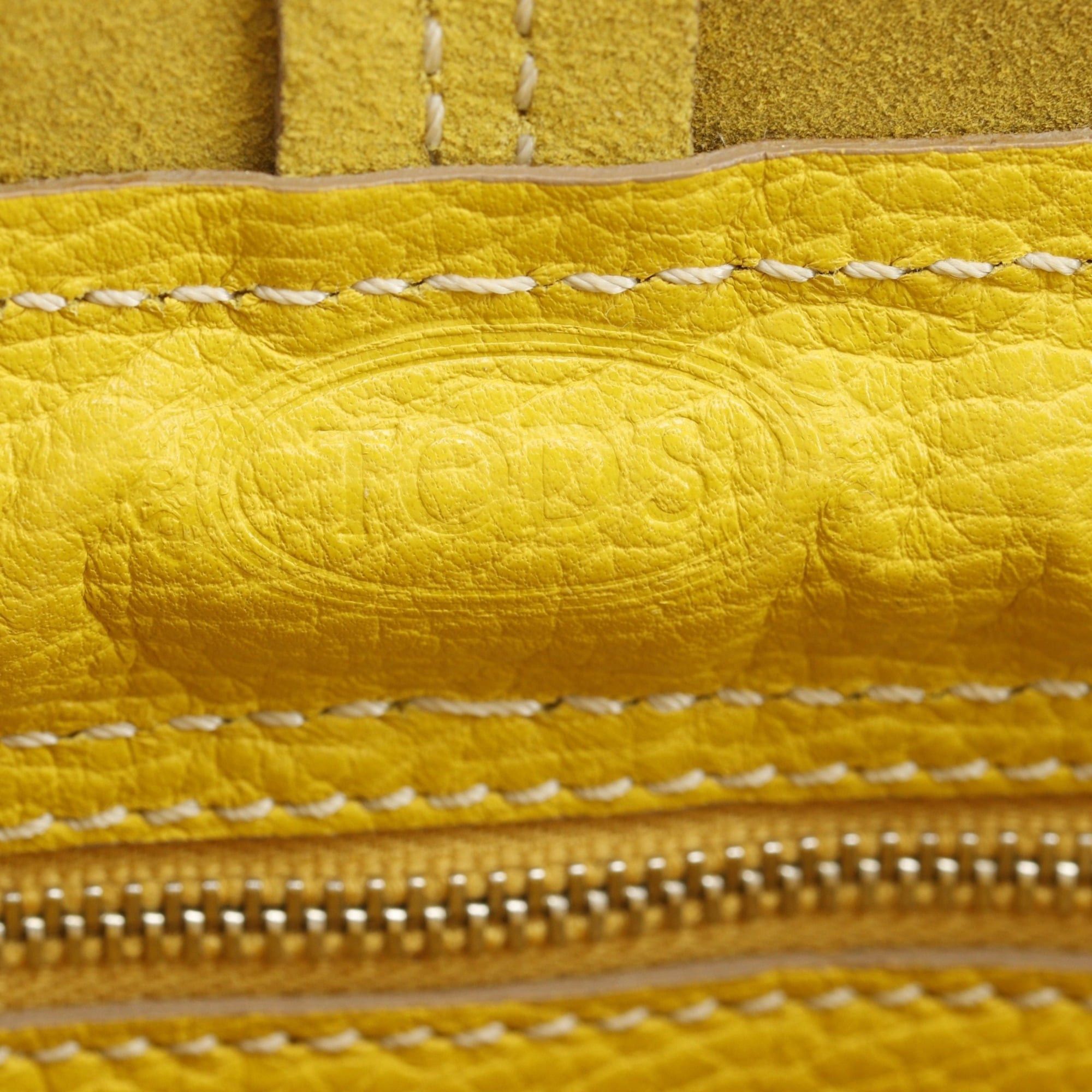 Tod's Tod's D-Bag Tote Bag, Leather, Yellow, A4 Size, Women's Size ONE SIZE - 7 Thumbnail