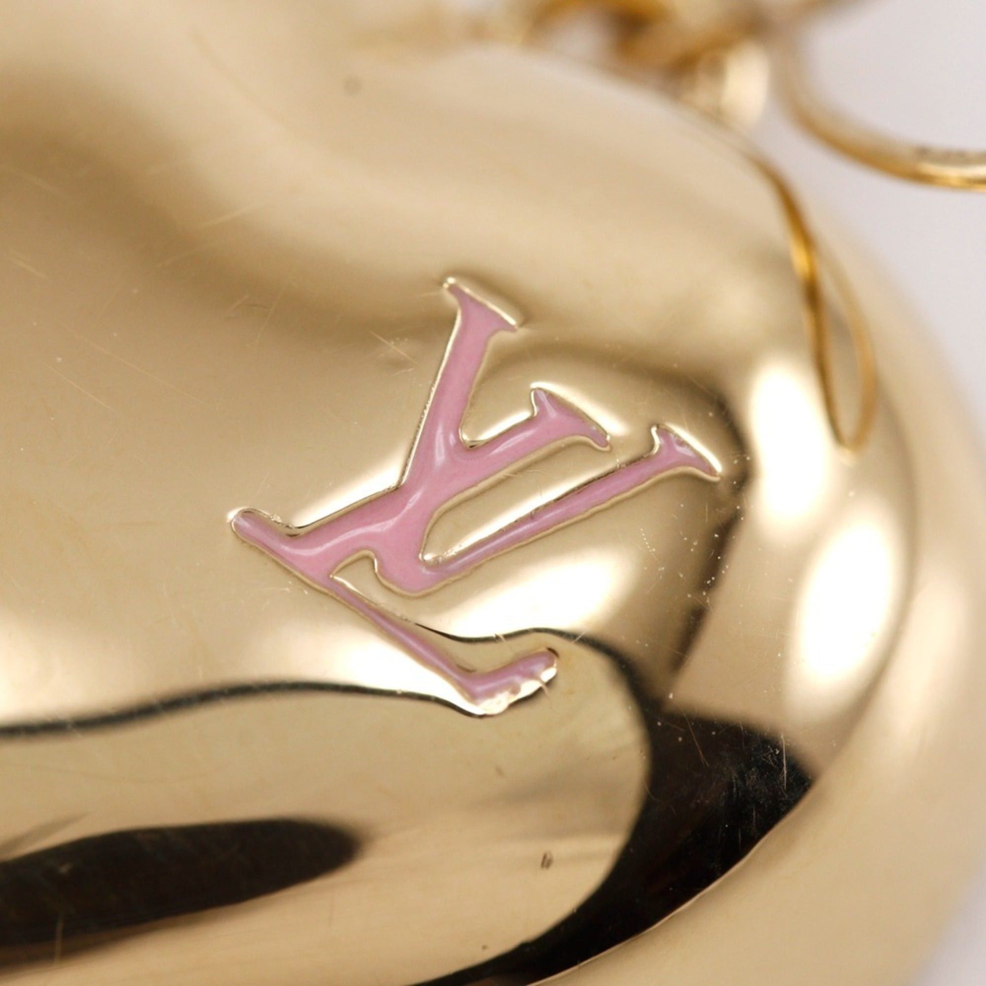 Louis Vuitton Louis Vuitton Boucles de Reilles Fraises Earrings, Strawberry Design, M64922, Resin with Rhinestones, Made in France, Pink Heart Shape, Approx. 13g, Women's. Size ONE SIZE - 6 Thumbnail