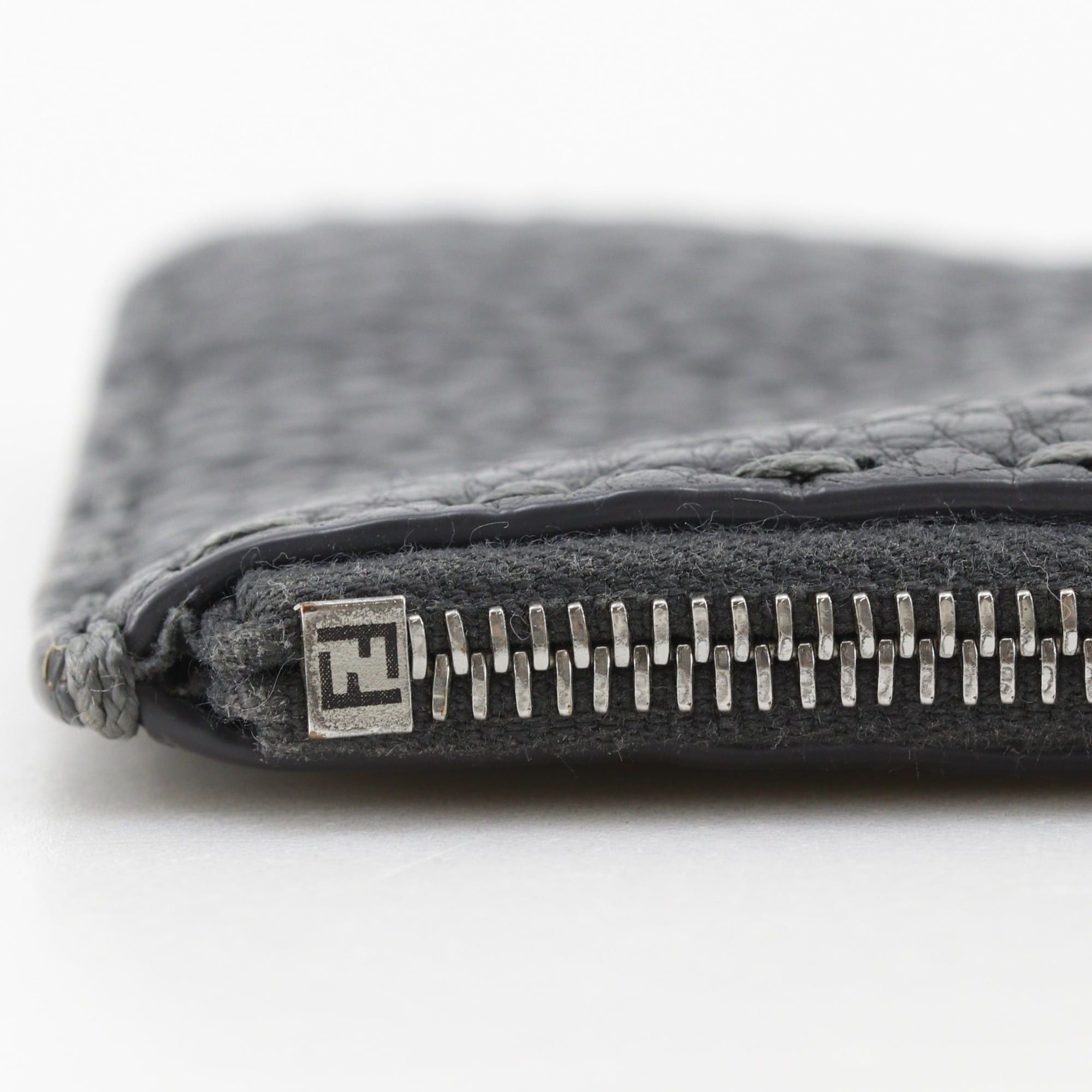Fendi Fendi Celeria Coin Case, Leather, Gray, Unisex Size ONE SIZE - 14 Thumbnail