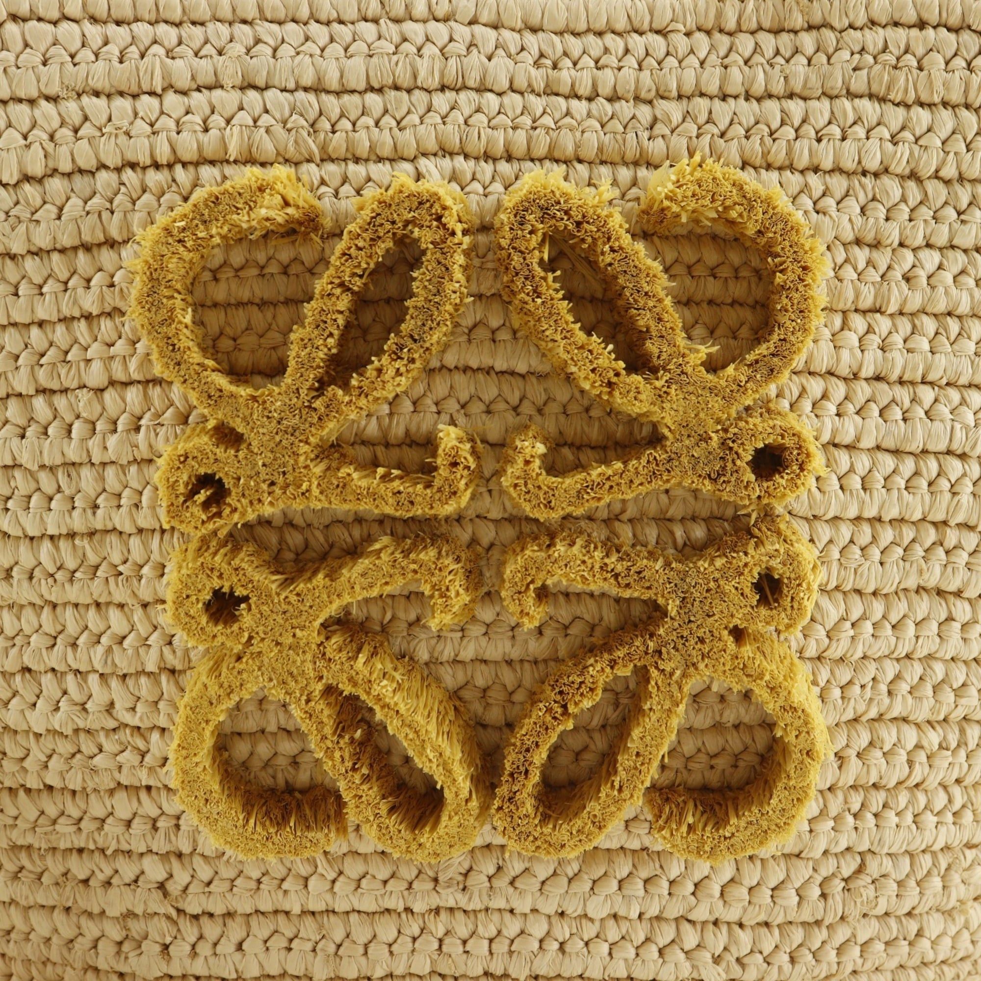 Loewe Loewe Bunny Basket Handbag, A223S17X01, Raffia x Calfskin, Made in Madagascar, Natural Beige, S22248, Women's. Size ONE SIZE - 7 Thumbnail