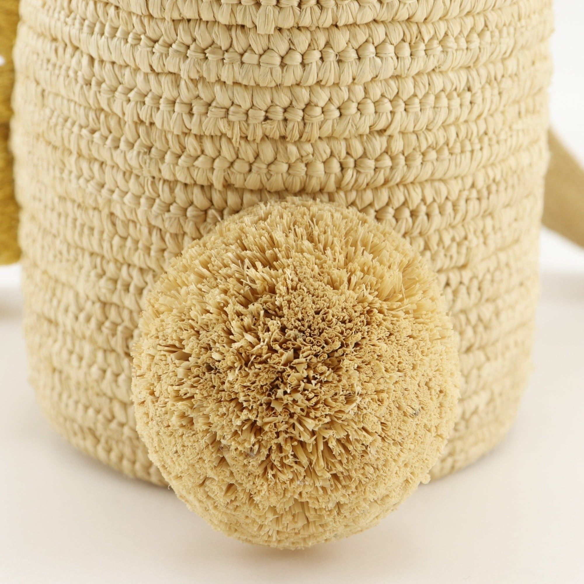 Loewe Loewe Bunny Basket Handbag, A223S17X01, Raffia x Calfskin, Made in Madagascar, Natural Beige, S22248, Women's. Size ONE SIZE - 8 Thumbnail