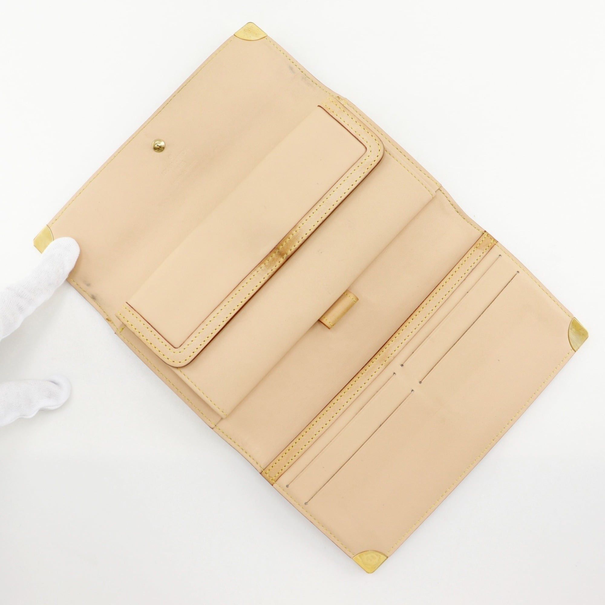 Louis Vuitton Louis Vuitton Porte Tresor International Tri-fold Long Wallet M92659 Monogram Multicolor Blanc 2006 TH0026 Snap Button Women's Size ONE SIZE - 5 Thumbnail