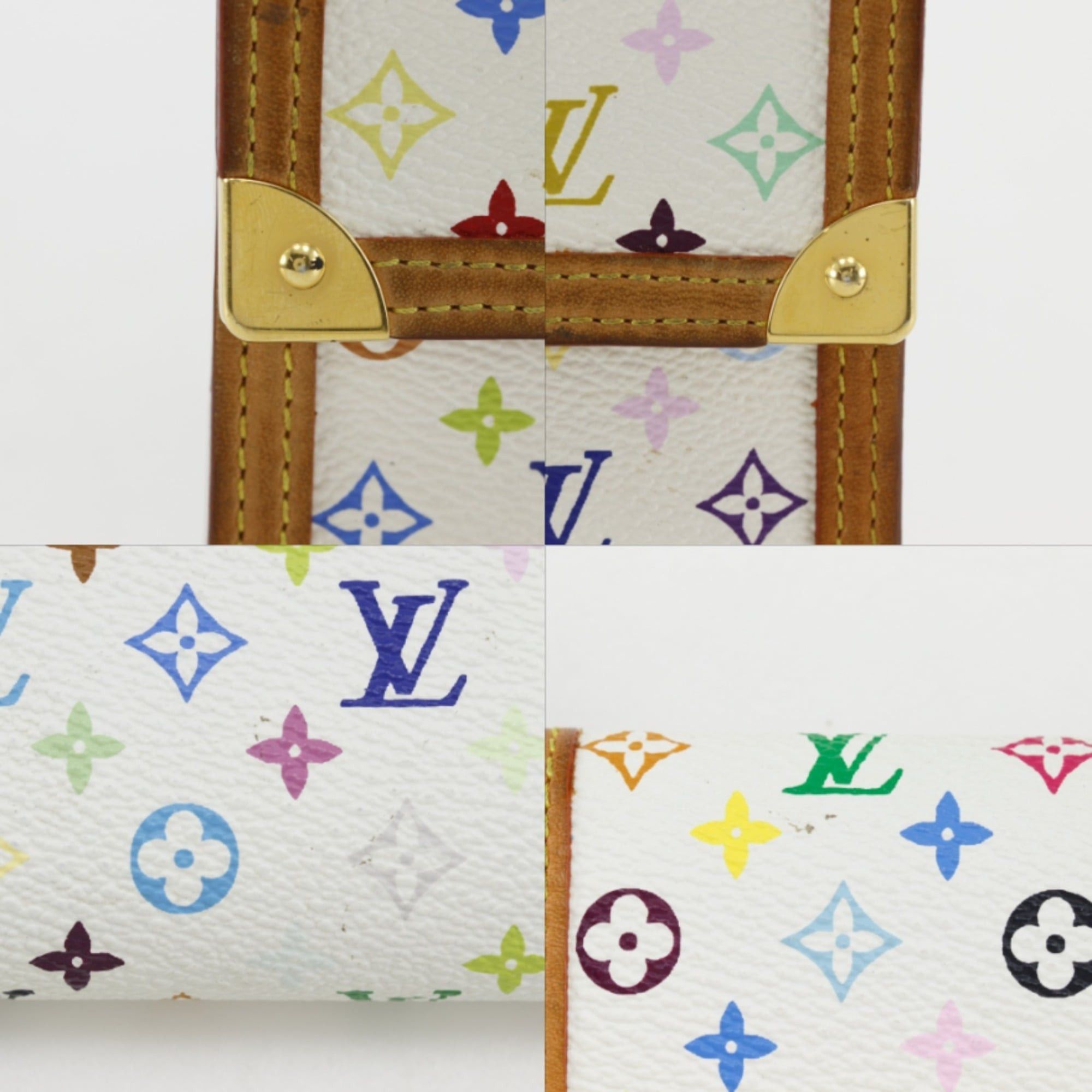 Louis Vuitton Louis Vuitton Porte Tresor International Tri-fold Long Wallet M92659 Monogram Multicolor Blanc 2006 TH0026 Snap Button Women's Size ONE SIZE - 14 Thumbnail