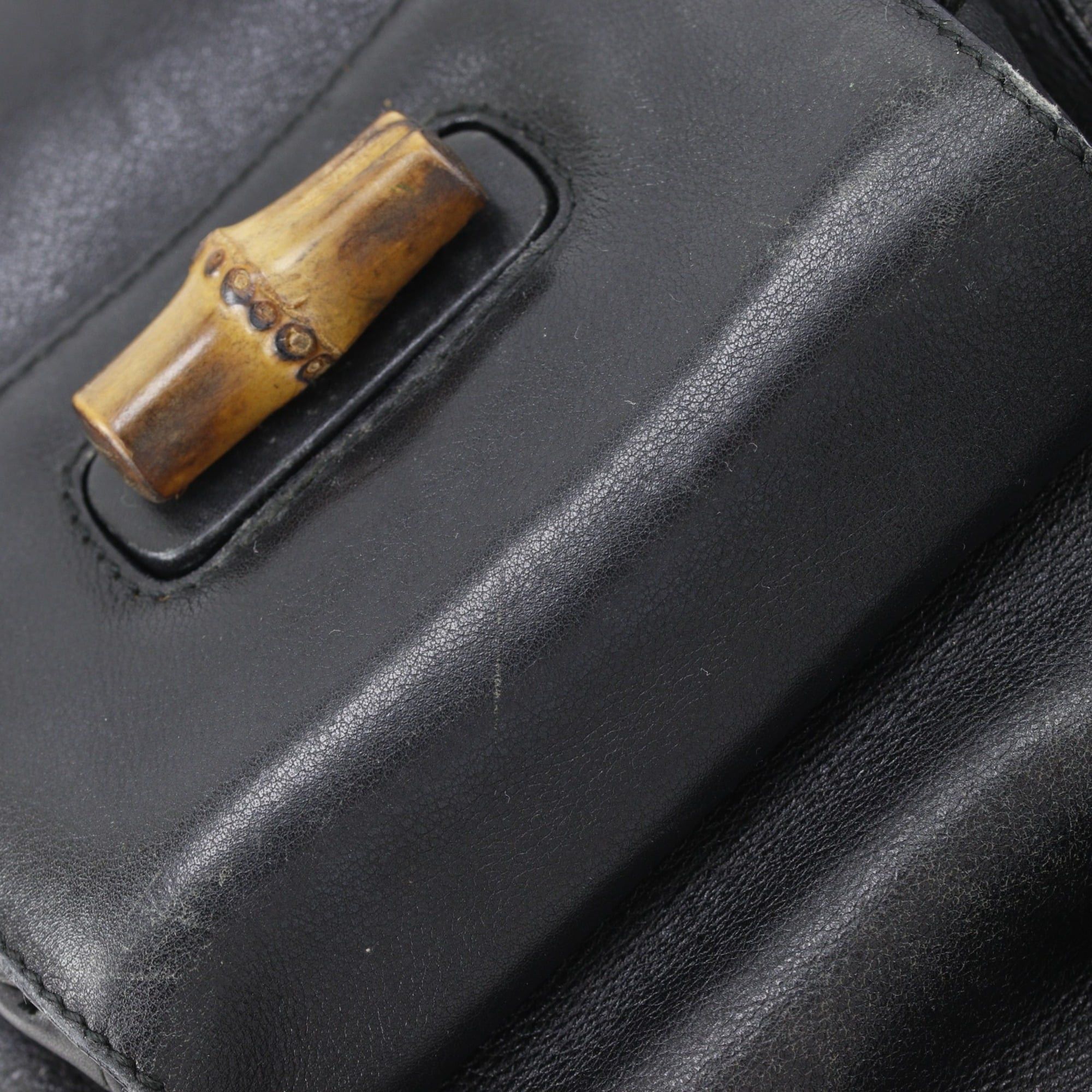 Gucci Gucci Bamboo Backpack/Daypack Bag 003.2058.0016 Leather Black 2-way A5 Flap Women's Size ONE SIZE - 11 Thumbnail