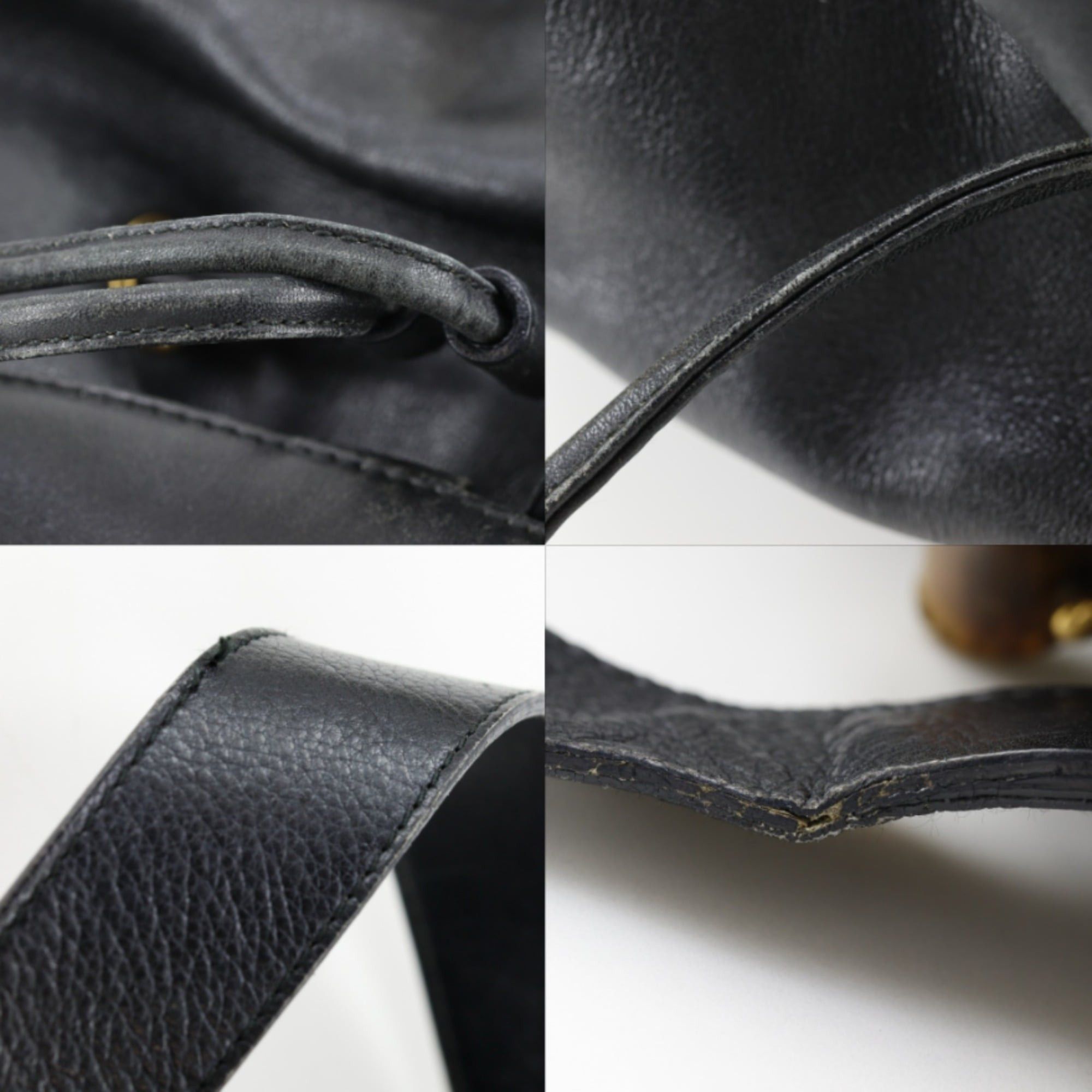 Gucci Gucci Bamboo Backpack/Daypack Bag 003.2058.0016 Leather Black 2-way A5 Flap Women's Size ONE SIZE - 16 Thumbnail