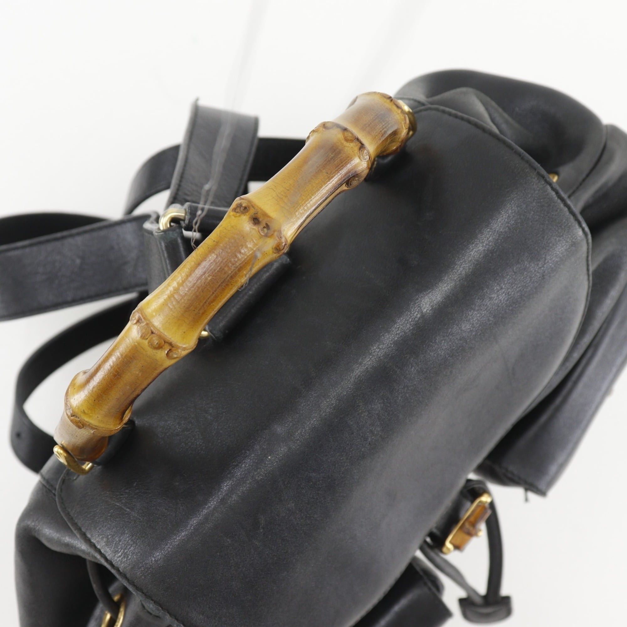 Gucci Gucci Bamboo Backpack/Daypack Bag 003.2058.0016 Leather Black 2-way A5 Flap Women's Size ONE SIZE - 5 Thumbnail