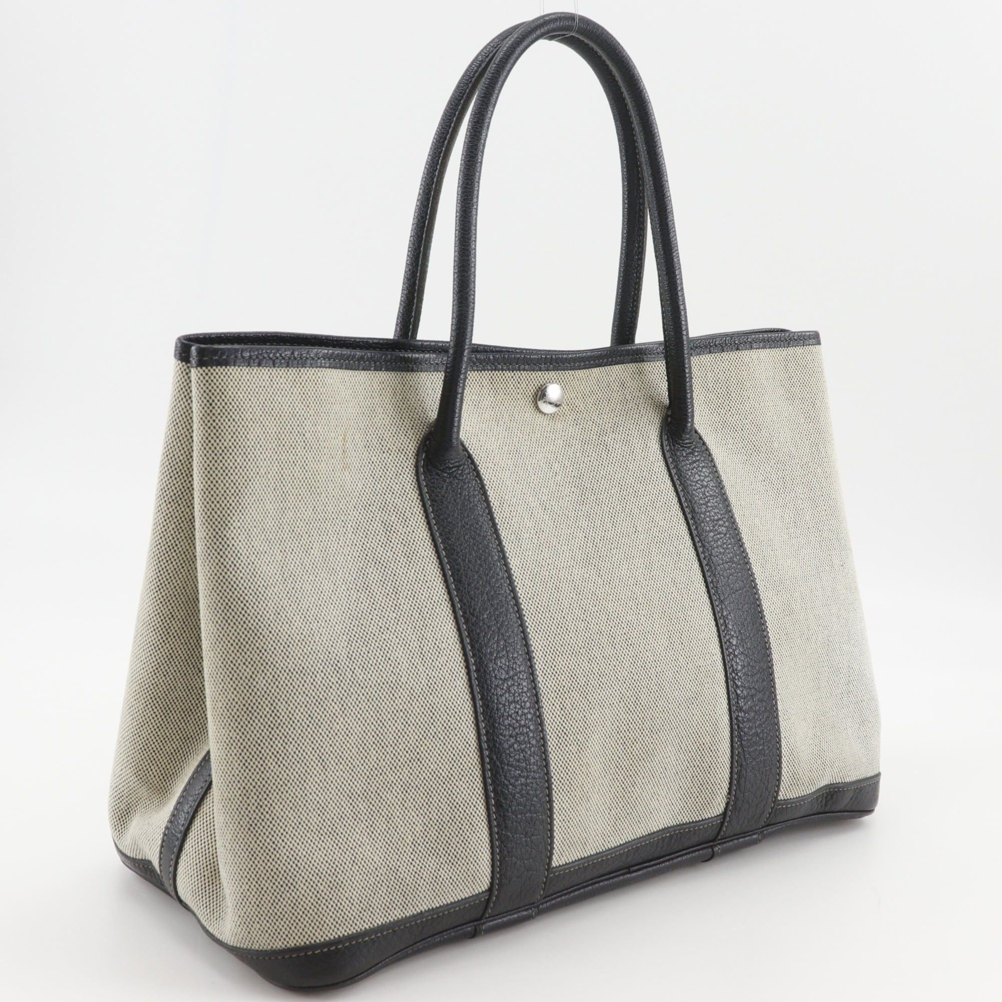 Hermes Hermes Garden Party PM 36 Tote Bag, Toile H, 2005 Model, Gray, □I, A4 size, Snap Button Closure, Women's. Size ONE SIZE - 3 Thumbnail