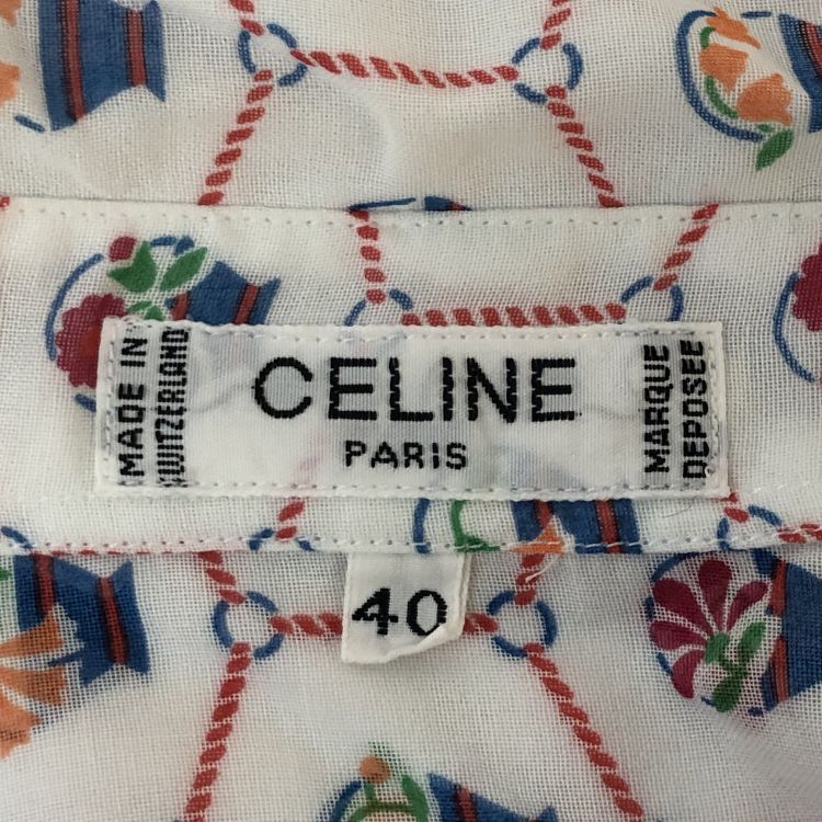 Celine Celine Floral Basket Chain Print Button Up Shirt FR 40 Size M / US 6-8 / IT 42-44 - 5 Thumbnail