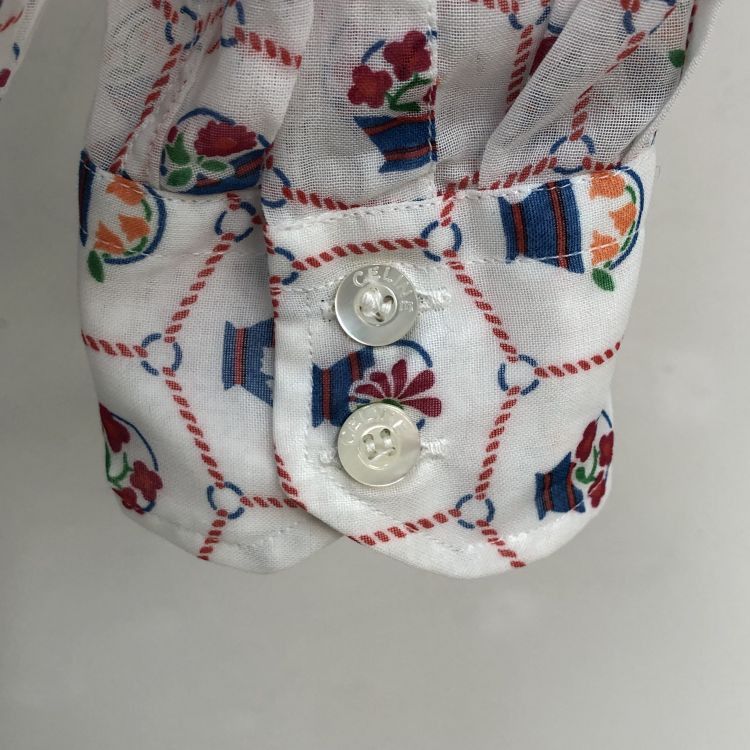 Celine Celine Floral Basket Chain Print Button Up Shirt FR 40 Size M / US 6-8 / IT 42-44 - 7 Thumbnail