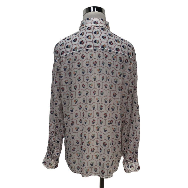Celine Celine Floral Basket Chain Print Button Up Shirt FR 40 Size M / US 6-8 / IT 42-44 - 2 Thumbnail