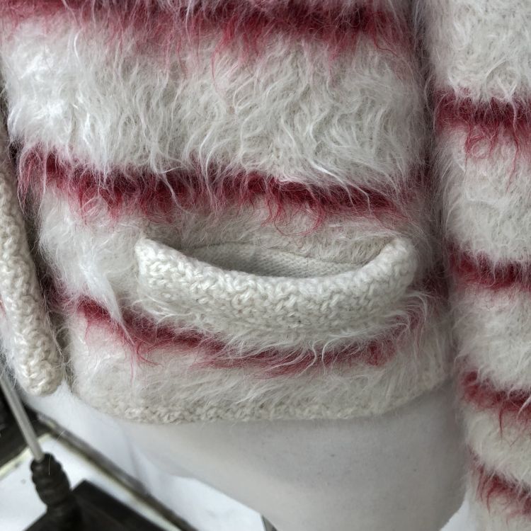 Celine Celine Striped Fuzzy Cardigan Size S Size S / US 4 / IT 40 - 8 Thumbnail