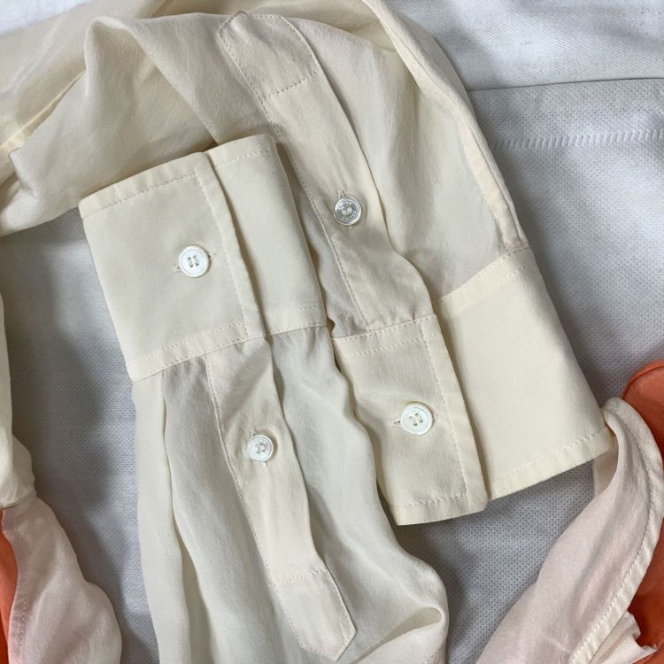 Celine Céline Colorblock Silk Blouse Size 34 Size XXS / US 00 / IT 34 - 8 Thumbnail