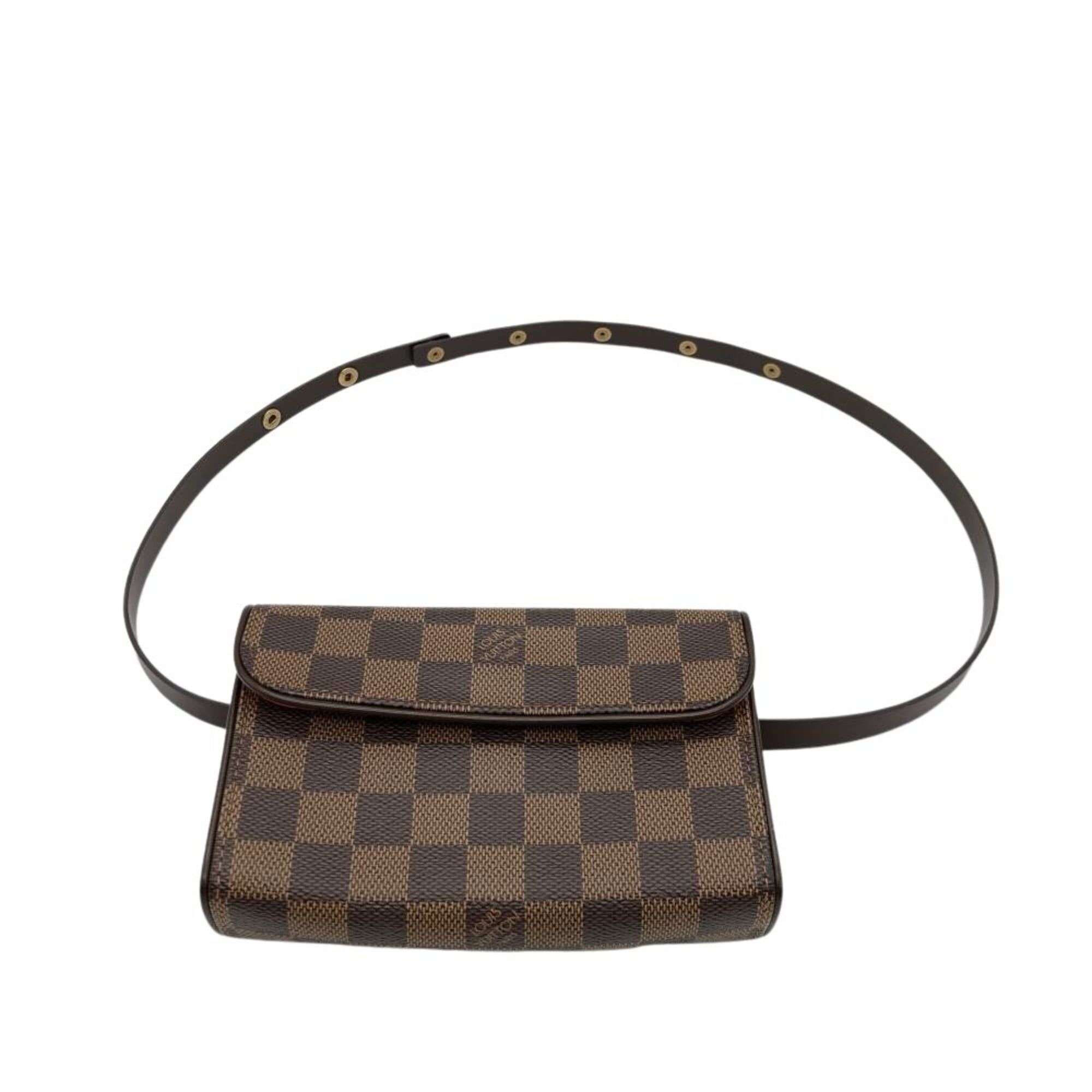 Louis Vuitton Louis Vuitton Pochette Florentine Body Bag, Damier Ebene, N51856, Brown Waist Bag Size ONE SIZE - 2 Thumbnail