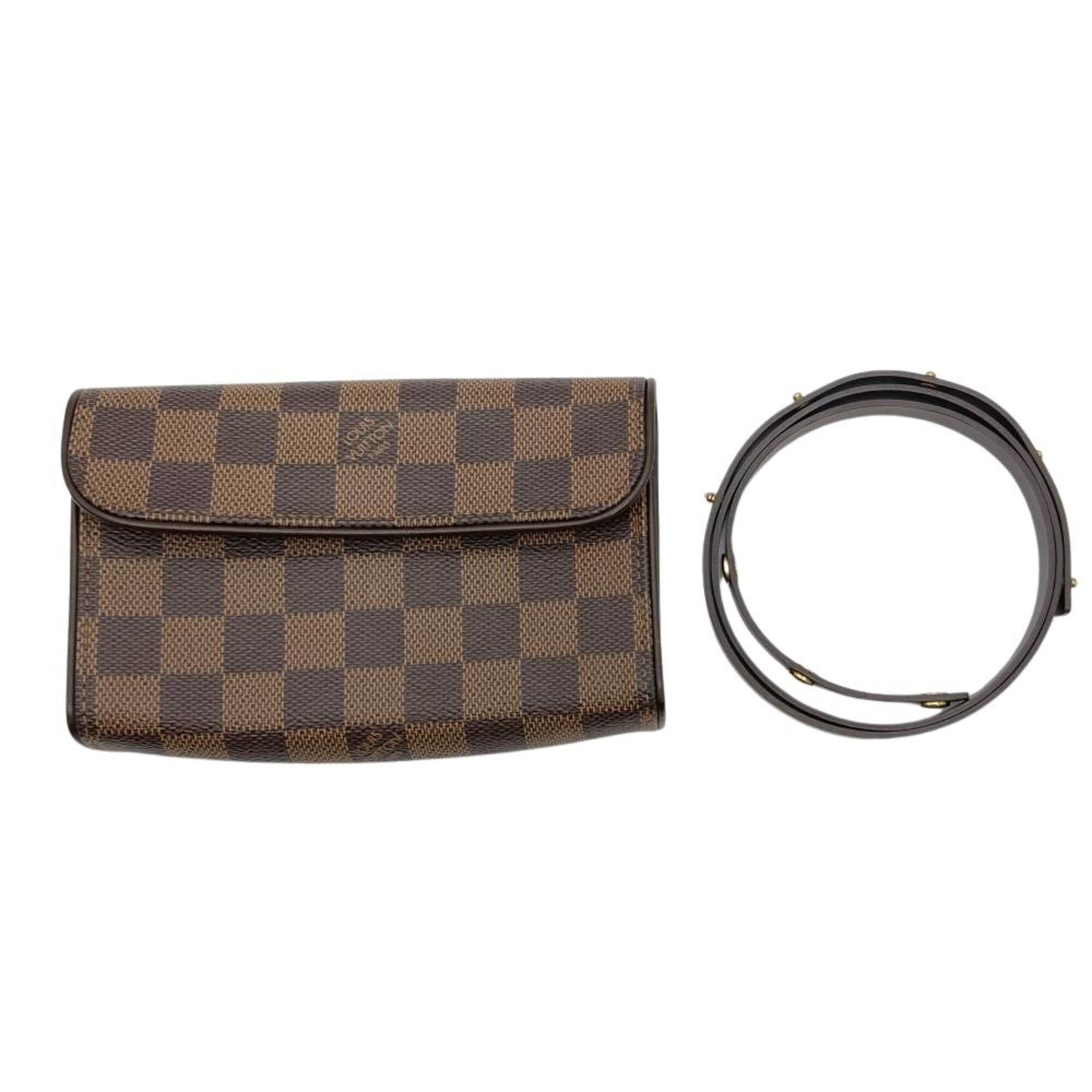 Louis Vuitton Louis Vuitton Pochette Florentine Body Bag, Damier Ebene, N51856, Brown Waist Bag Size ONE SIZE - 7 Thumbnail