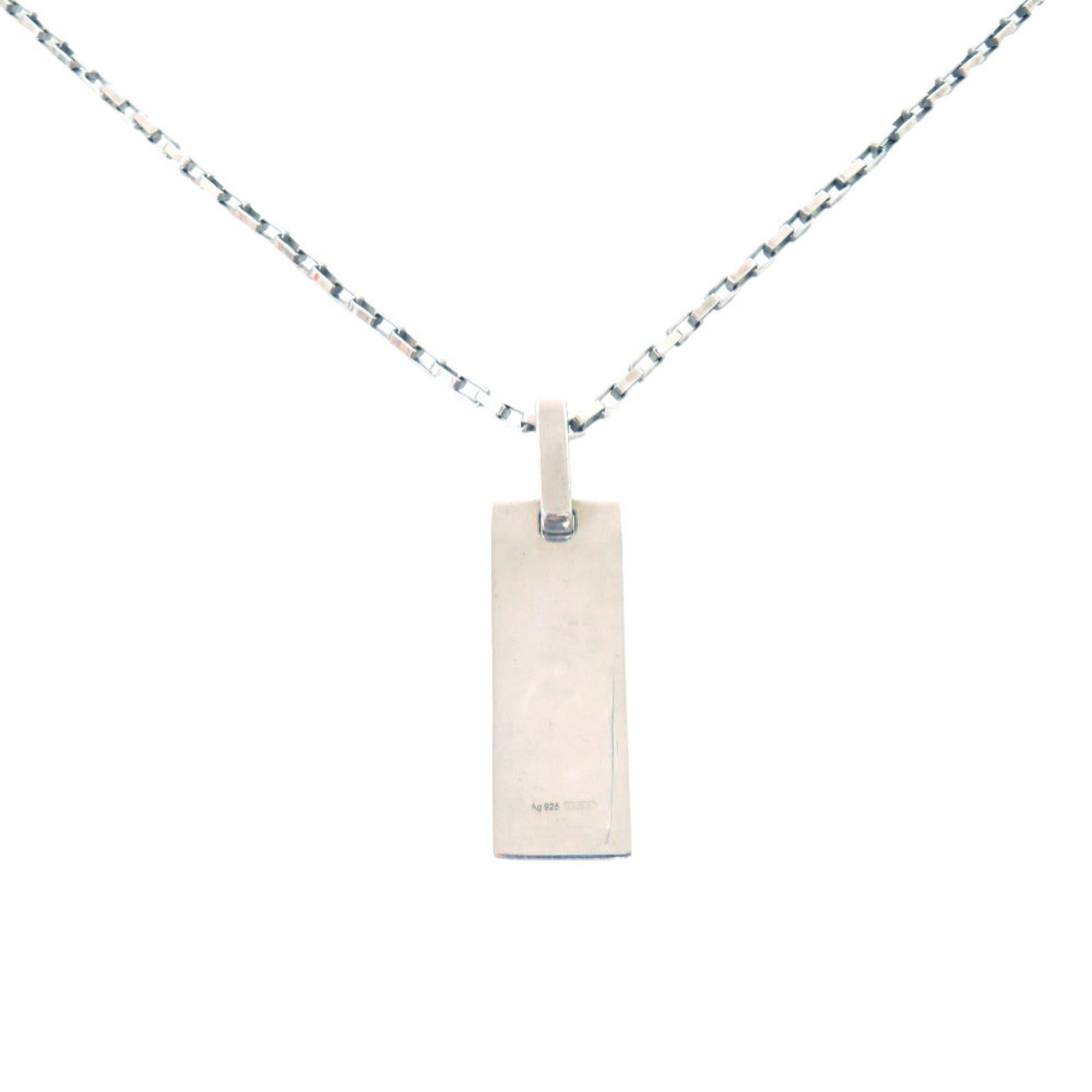 Gucci Excellent condition Gucci logo plate sterling silver 925 necklace pendant 1064GUCCI Size ONE SIZE - 2 Thumbnail