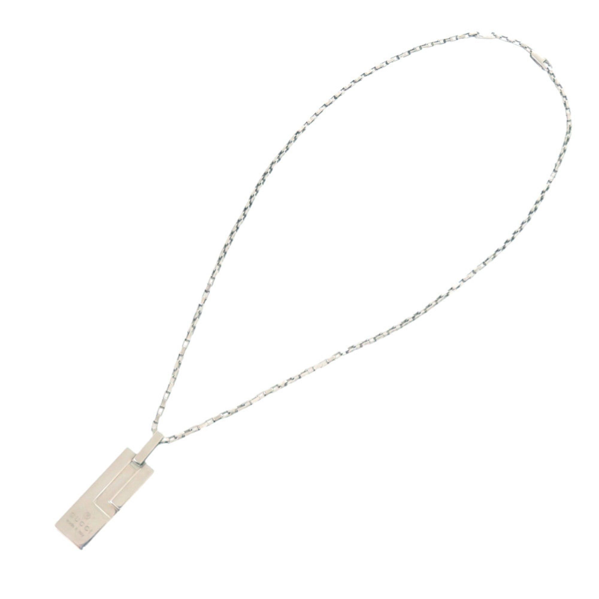 Gucci Excellent condition Gucci logo plate sterling silver 925 necklace pendant 1064GUCCI Size ONE SIZE - 3 Thumbnail
