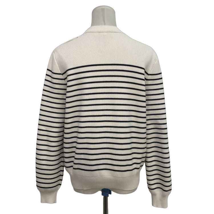 Celine Celine Striped Gold Button Sweater M Size M / US 6-8 / IT 42-44 - 2 Thumbnail