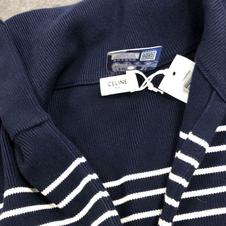 Celine Celine Striped Collared Sweater Size S Size S / US 4 / IT 40 - 6 Thumbnail