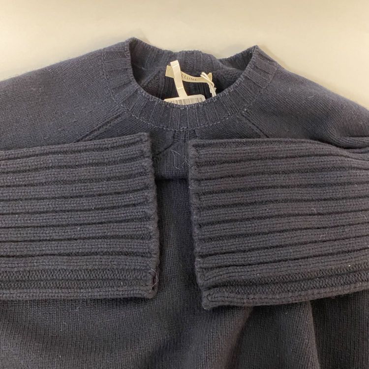 Celine Céline Navy Yak Wool Blend Sweater Size S Size S / US 4 / IT 40 - 8 Thumbnail