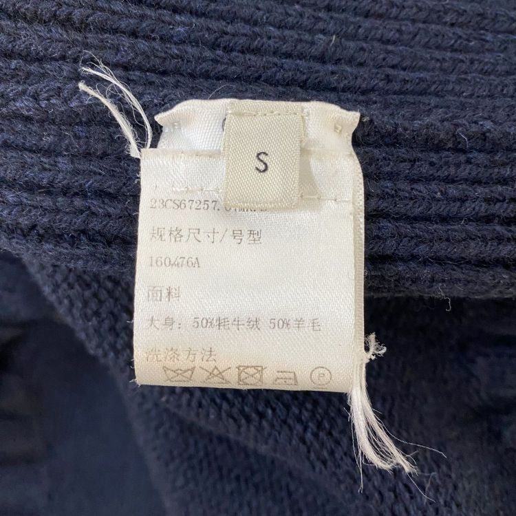 Celine Céline Navy Yak Wool Blend Sweater Size S Size S / US 4 / IT 40 - 4 Thumbnail