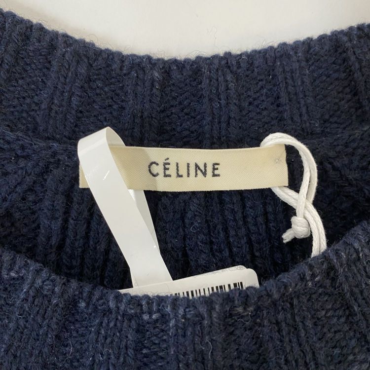 Celine Céline Navy Yak Wool Blend Sweater Size S Size S / US 4 / IT 40 - 3 Thumbnail