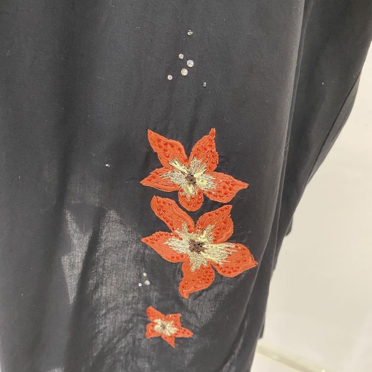 Celine Celine Floral Embroidery Short Sleeve Shirt Size 39 Size US M / EU 48-50 / 2 - 9 Thumbnail
