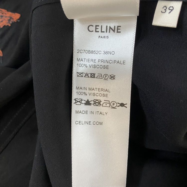 Celine Celine Floral Embroidery Short Sleeve Shirt Size 39 Size US M / EU 48-50 / 2 - 5 Thumbnail