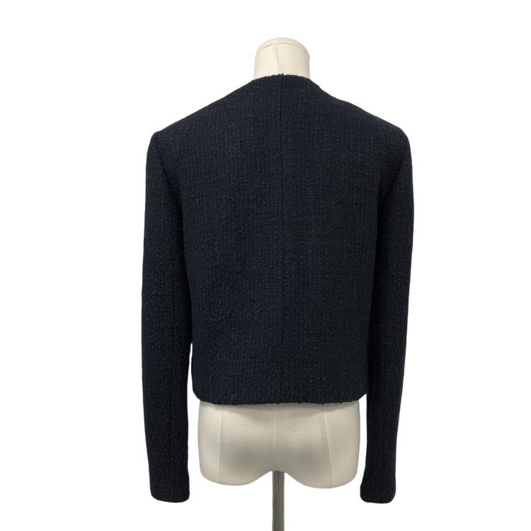 Celine Celine Navy Wool Tweed Jacket Size 38 Size S / US 4 / IT 40 - 2 Thumbnail