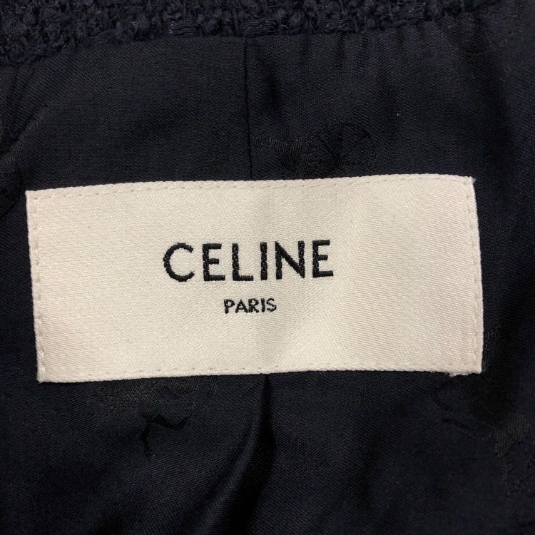Celine Celine Navy Wool Tweed Jacket Size 38 Size S / US 4 / IT 40 - 3 Thumbnail