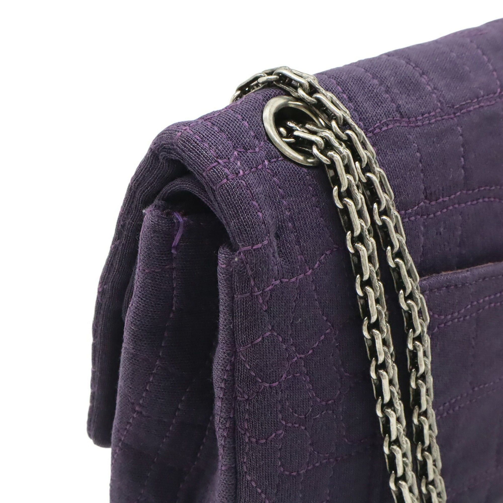 Chanel CHANEL 2.55 Shoulder Bag, Chain Shoulder, Canvas Cotton, Purple Size ONE SIZE - 5 Thumbnail
