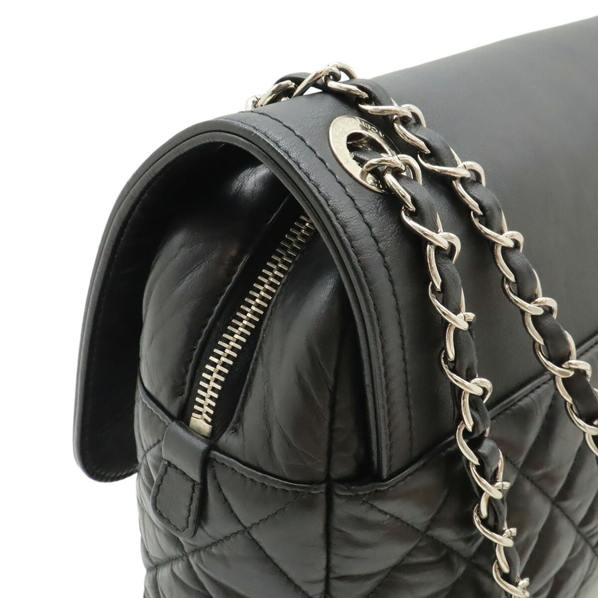 Chanel CHANEL Matelassé Coco Mark Chain Shoulder Bag, Leather, Black, A66809 Size ONE SIZE - 5 Thumbnail