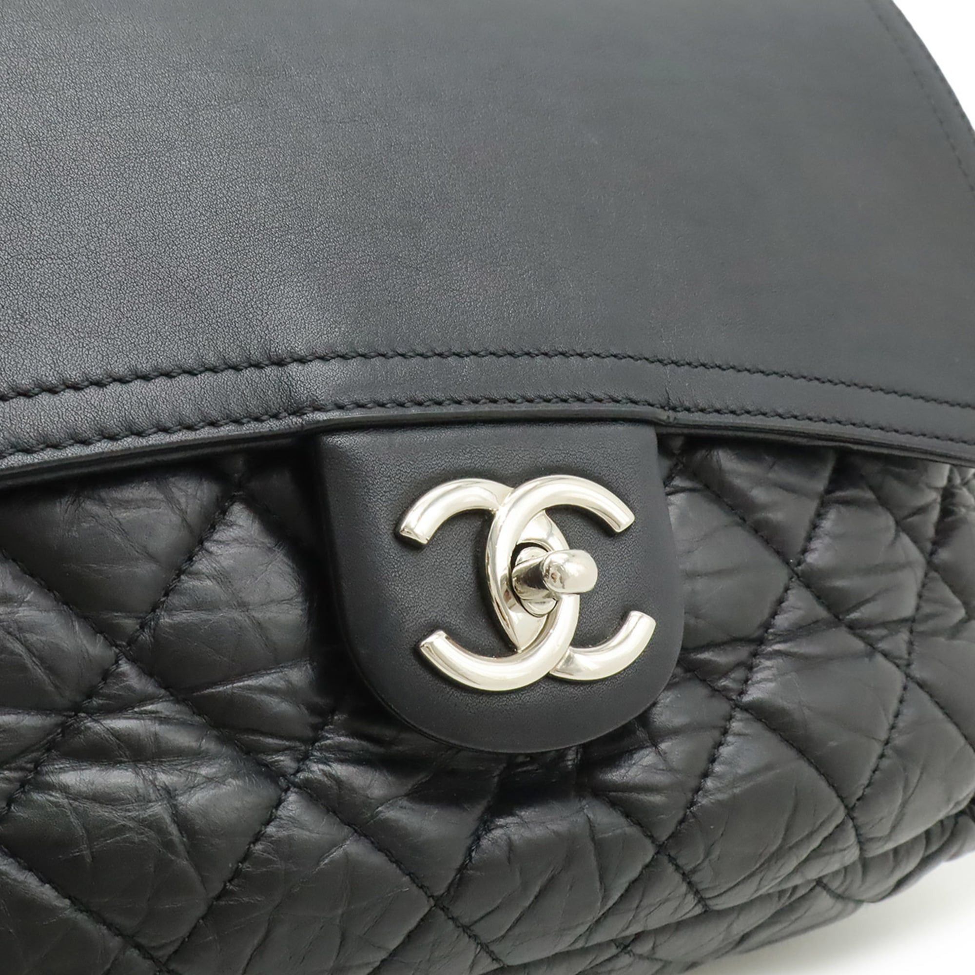 Chanel CHANEL Matelassé Coco Mark Chain Shoulder Bag, Leather, Black, A66809 Size ONE SIZE - 8 Thumbnail