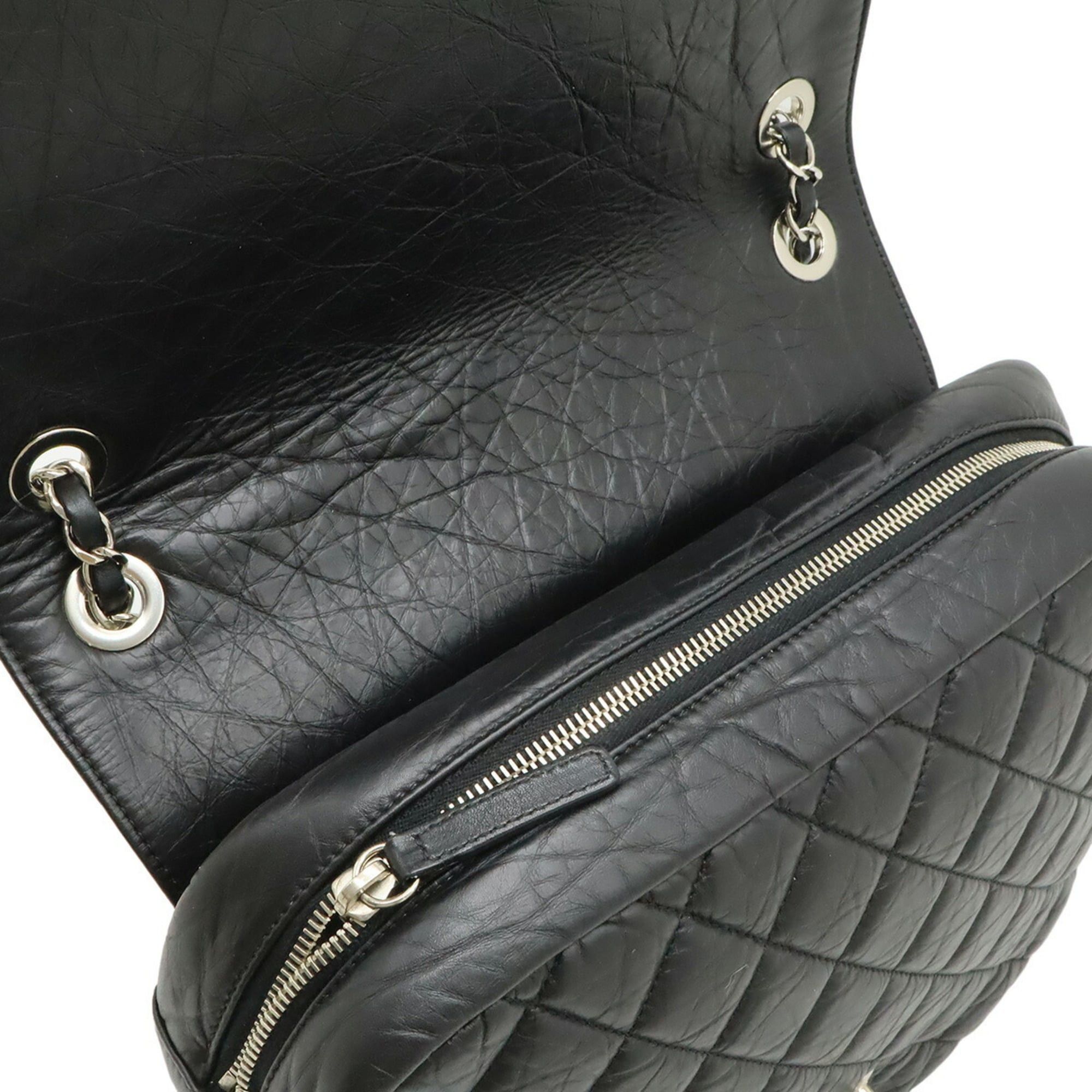 Chanel CHANEL Matelassé Coco Mark Chain Shoulder Bag, Leather, Black, A66809 Size ONE SIZE - 9 Thumbnail