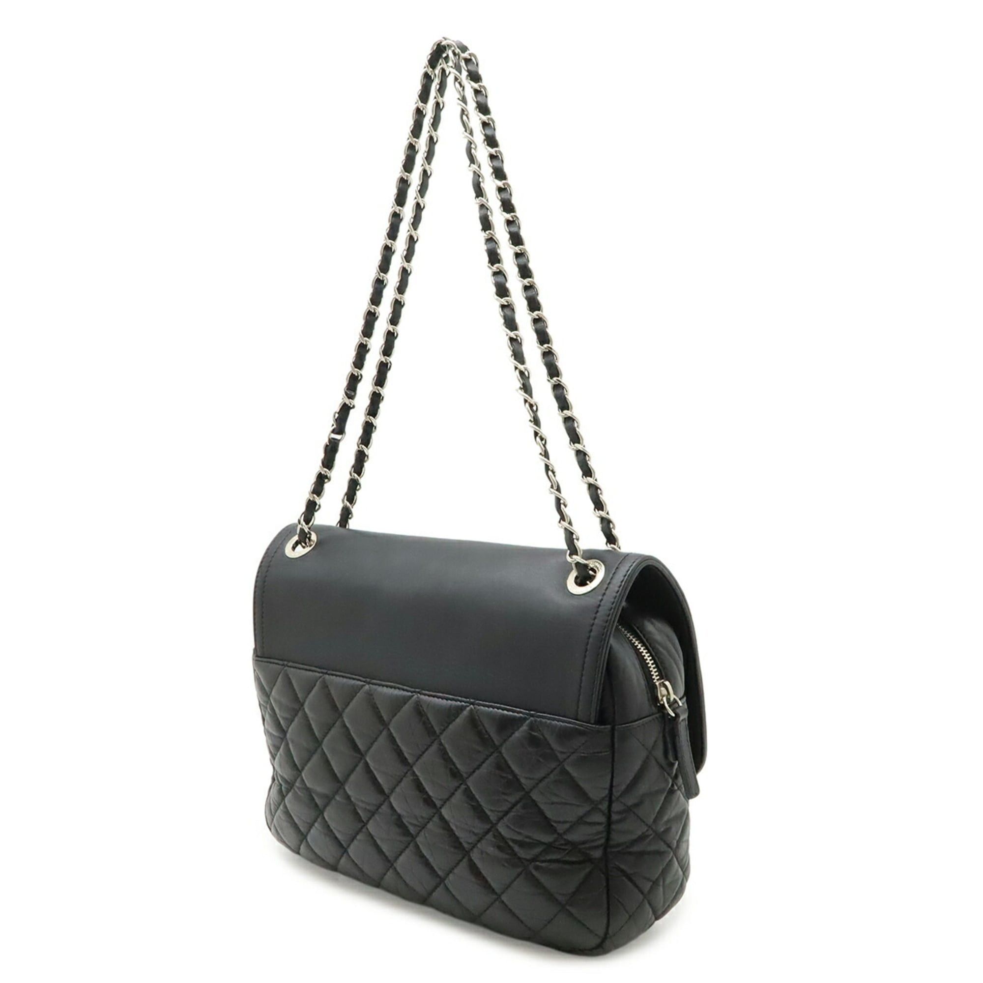 Chanel CHANEL Matelassé Coco Mark Chain Shoulder Bag, Leather, Black, A66809 Size ONE SIZE - 3 Thumbnail