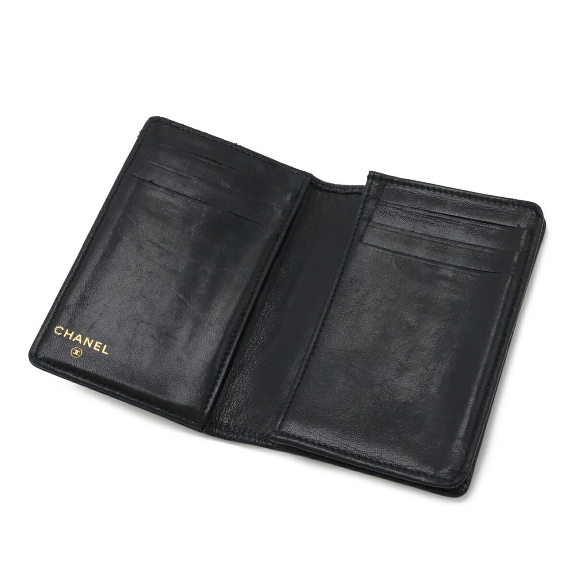 Chanel CHANEL Coco Mark Business Card Holder/Card Case, Pass Caviar Leather, Black, A13503 Size ONE SIZE - 5 Thumbnail