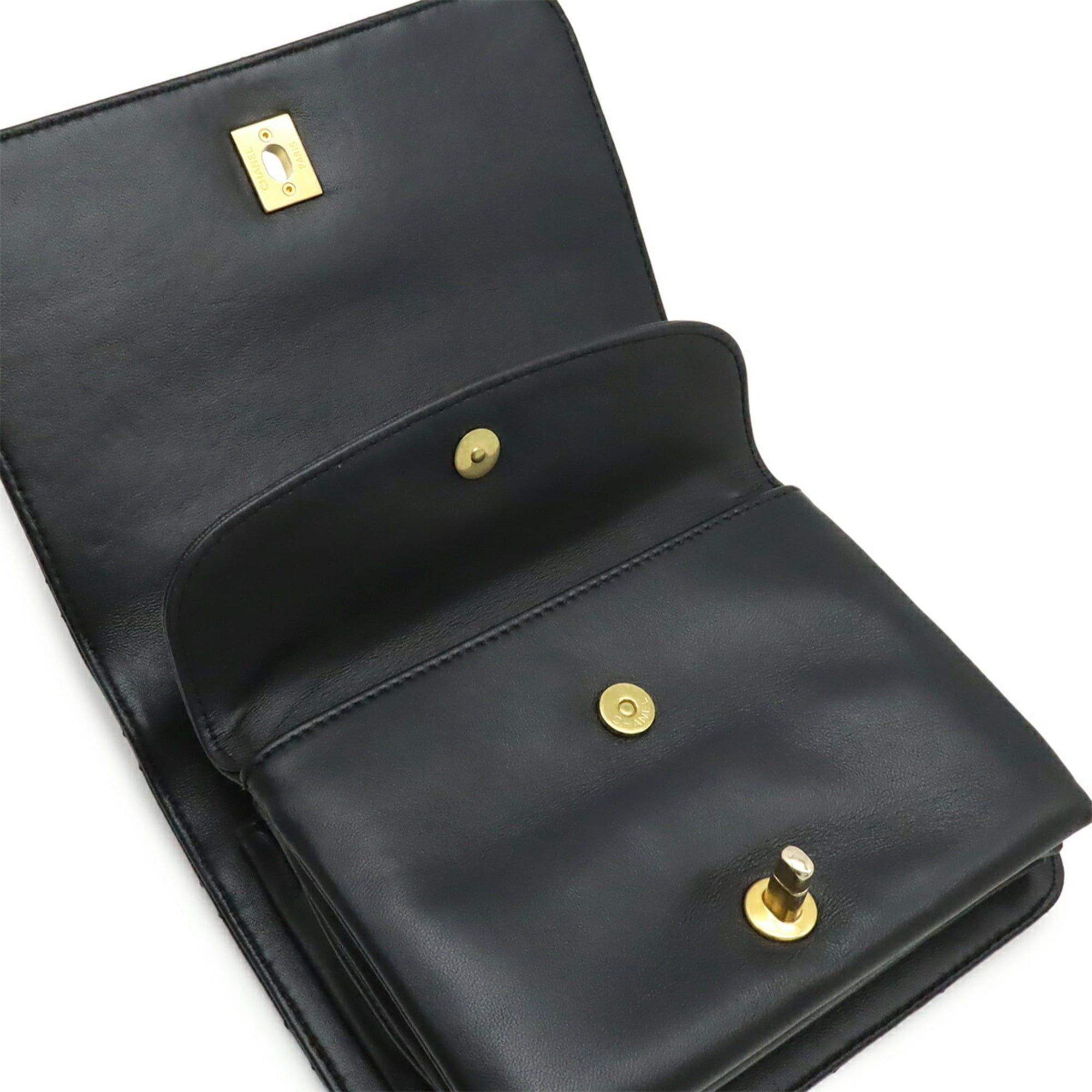 Chanel CHANEL Matelassé Coco Mark Chain Shoulder Bag Handbag Caviar Leather Black AS4286 Size ONE SIZE - 8 Thumbnail