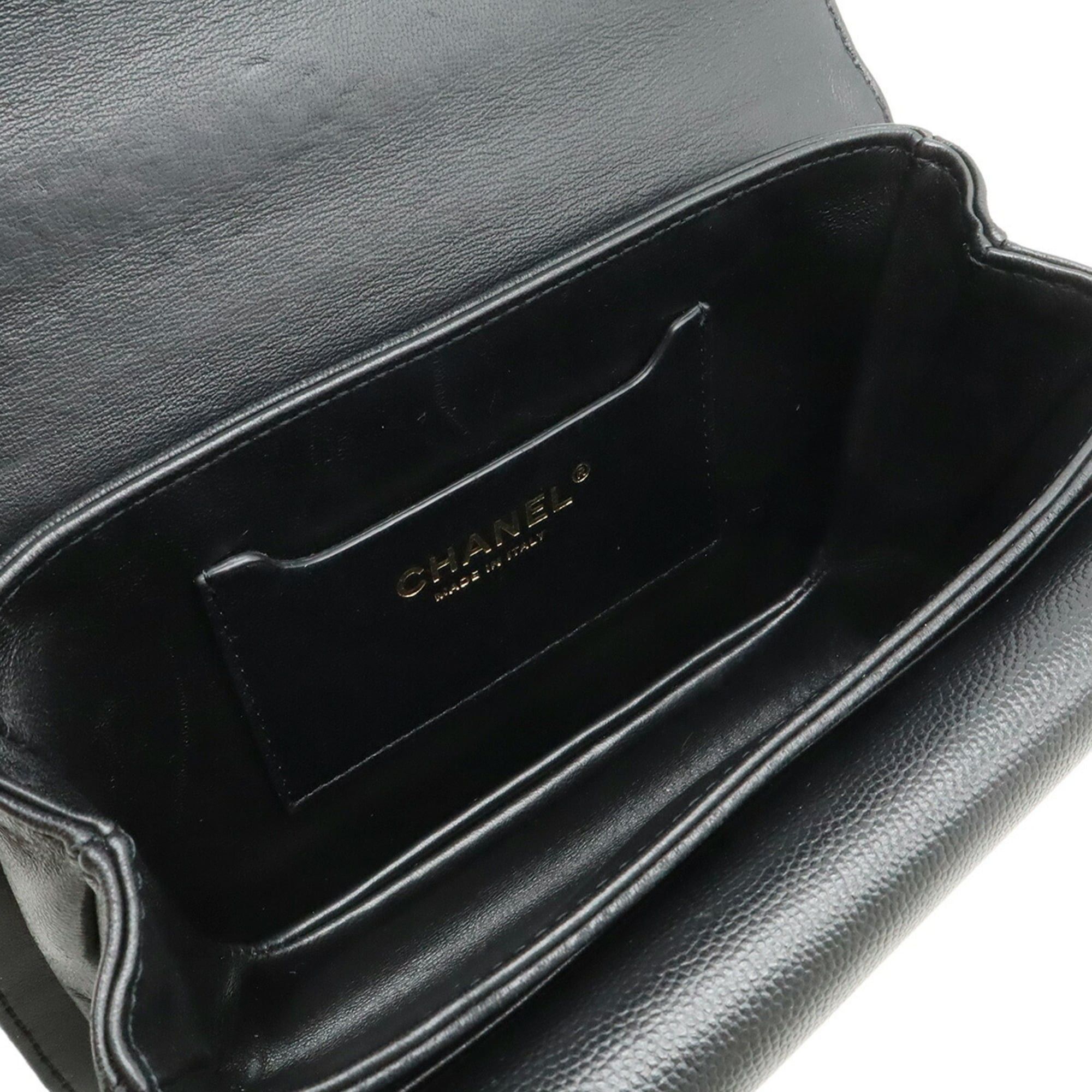 Chanel CHANEL Matelassé Coco Mark Chain Shoulder Bag Handbag Caviar Leather Black AS4286 Size ONE SIZE - 9 Thumbnail