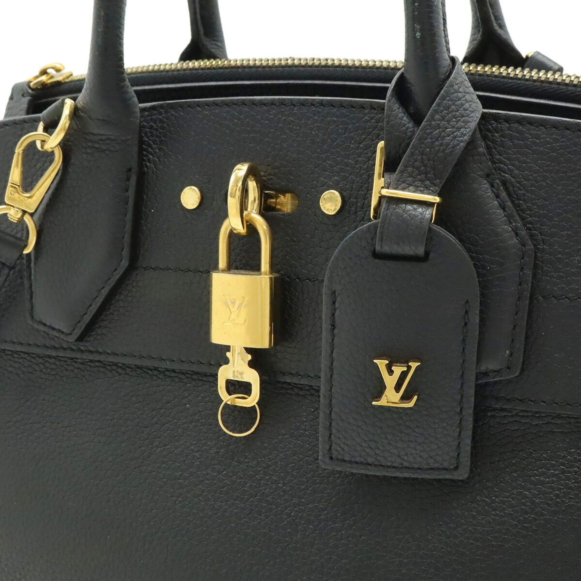 Louis Vuitton LOUIS VUITTON City Steamer PM Handbag Shoulder Bag Leather Noir Black M51028 Size ONE SIZE - 9 Thumbnail