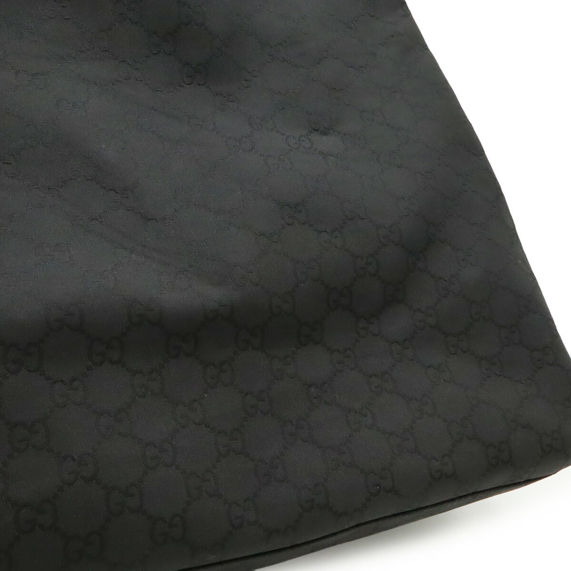 Gucci GUCCI GG Nylon Tote Bag Shoulder Leather Black 380118 Size ONE SIZE - 9 Thumbnail