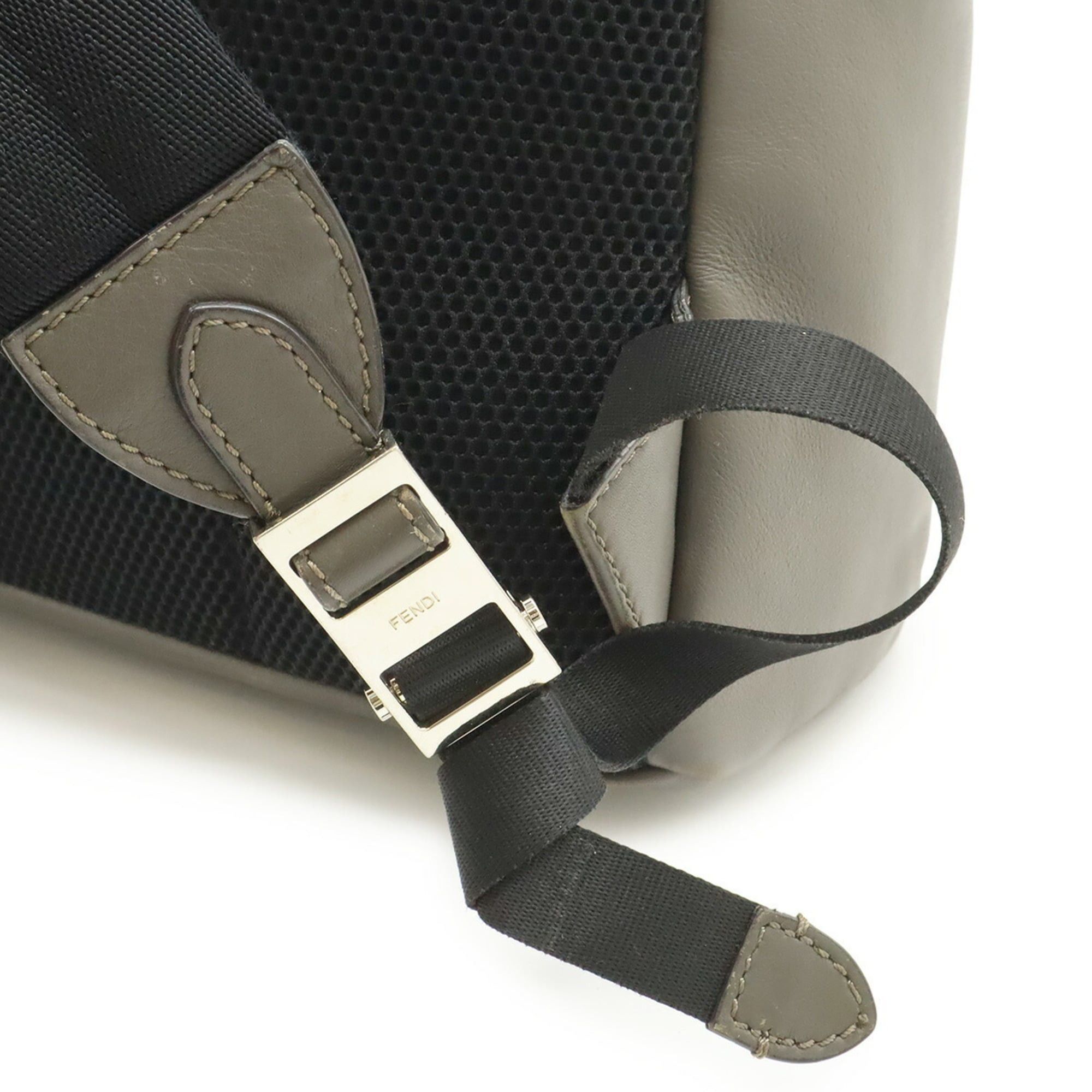 Fendi FENDI By The Way Backpack, Rucksack, Studded Leather, Greige (8BZ035) Size ONE SIZE - 6 Thumbnail