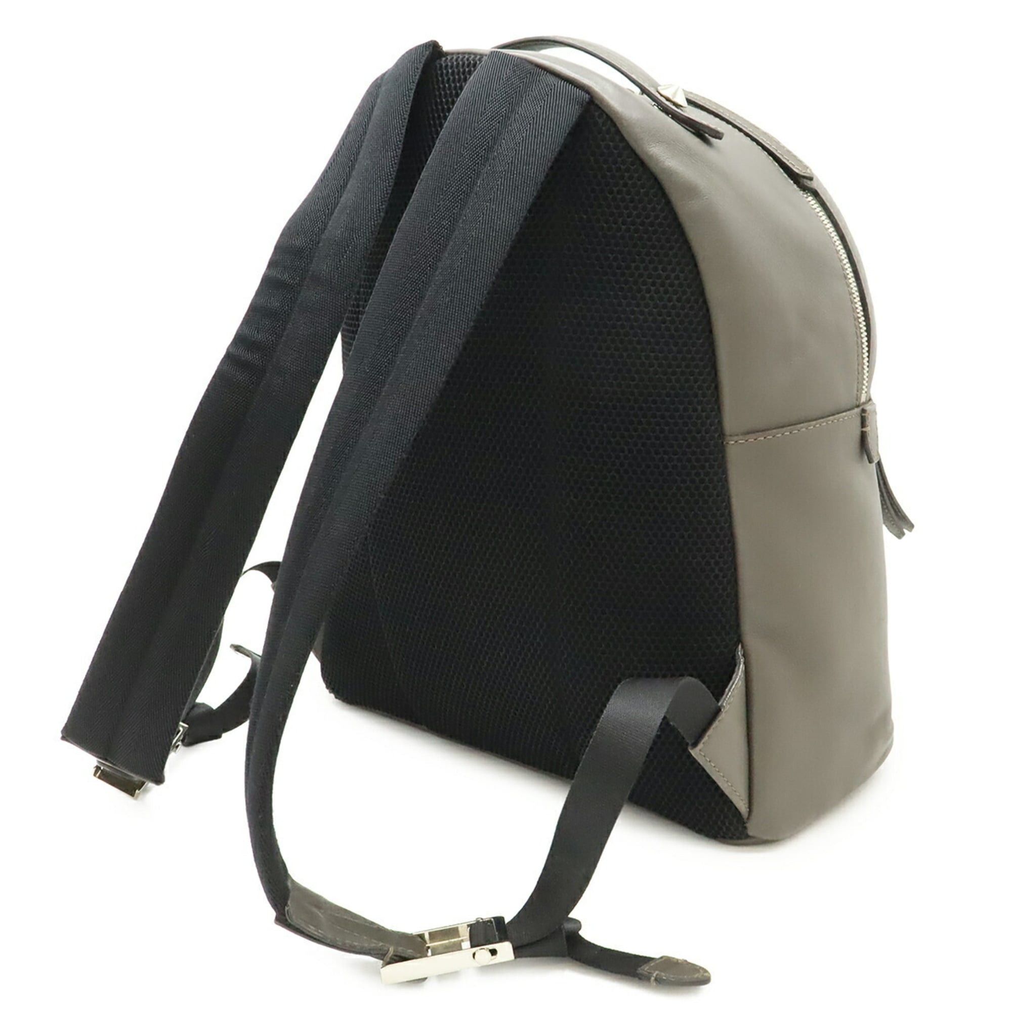Fendi FENDI By The Way Backpack, Rucksack, Studded Leather, Greige (8BZ035) Size ONE SIZE - 3 Thumbnail
