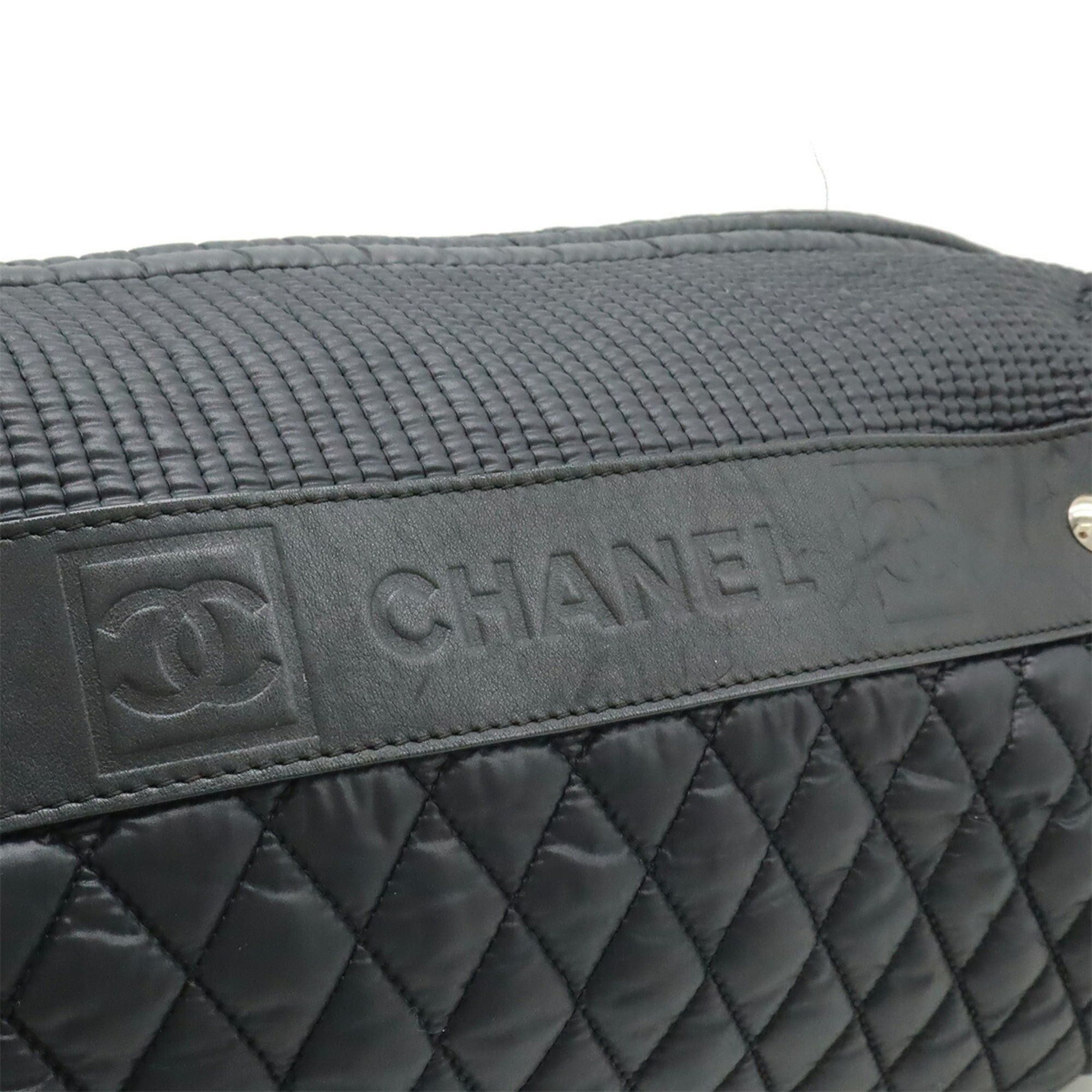 Chanel CHANEL Sport Line Coco Mark Shoulder Bag/Handbag, Quilted Nylon, Black Size ONE SIZE - 10 Thumbnail