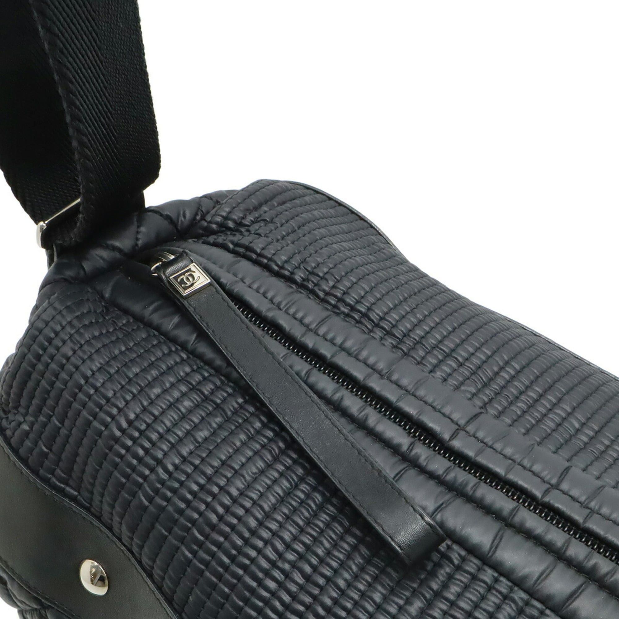 Chanel CHANEL Sport Line Coco Mark Shoulder Bag/Handbag, Quilted Nylon, Black Size ONE SIZE - 7 Thumbnail
