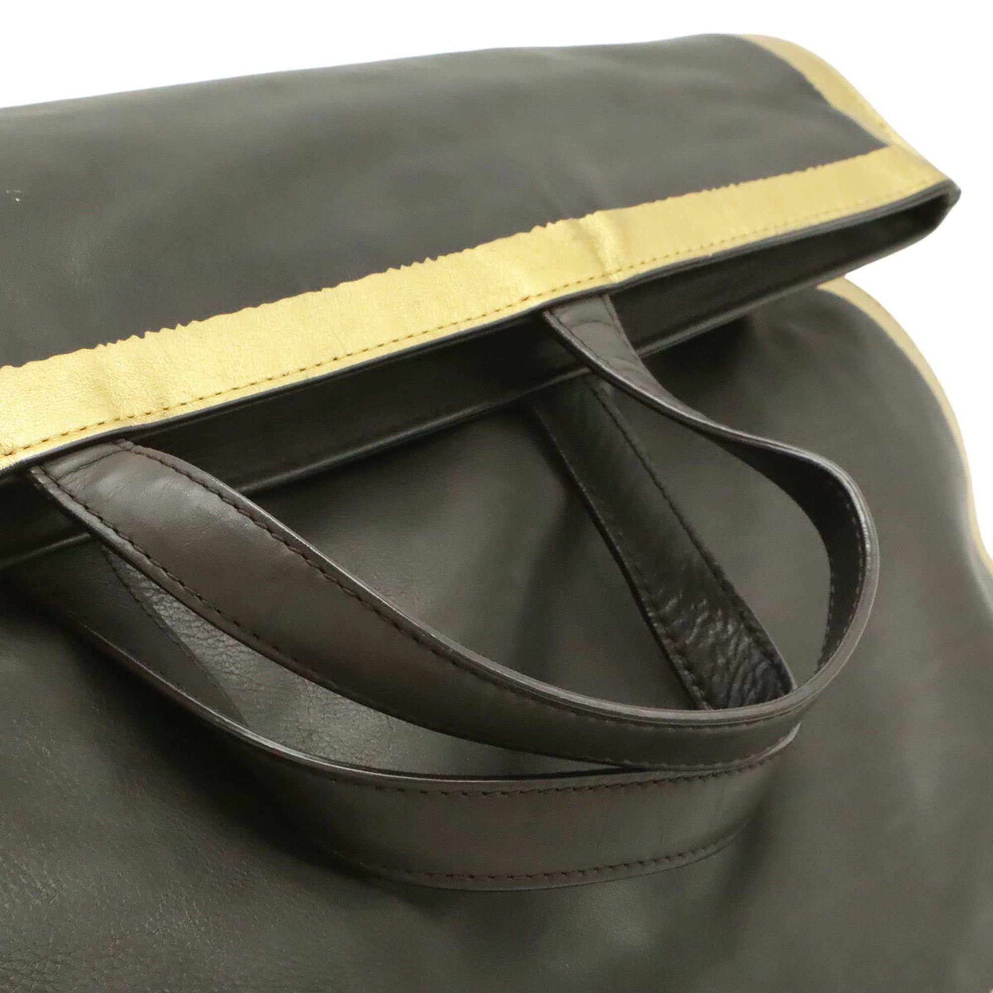 Bottega Veneta BOTTEGA VENETA Tote Bag Shoulder Handbag Leather Dark Brown Gold Size ONE SIZE - 6 Thumbnail