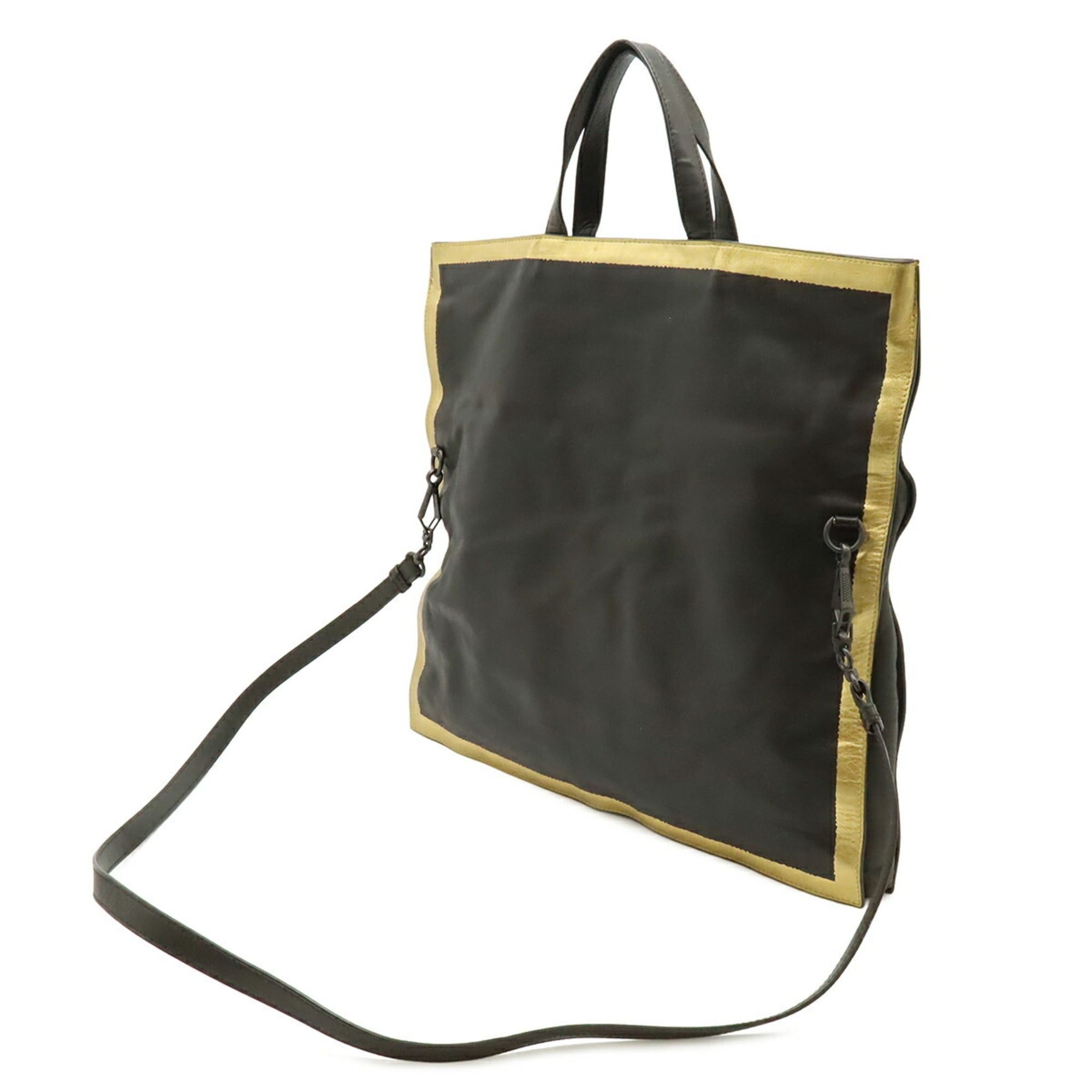 Bottega Veneta BOTTEGA VENETA Tote Bag Shoulder Handbag Leather Dark Brown Gold Size ONE SIZE - 3 Thumbnail