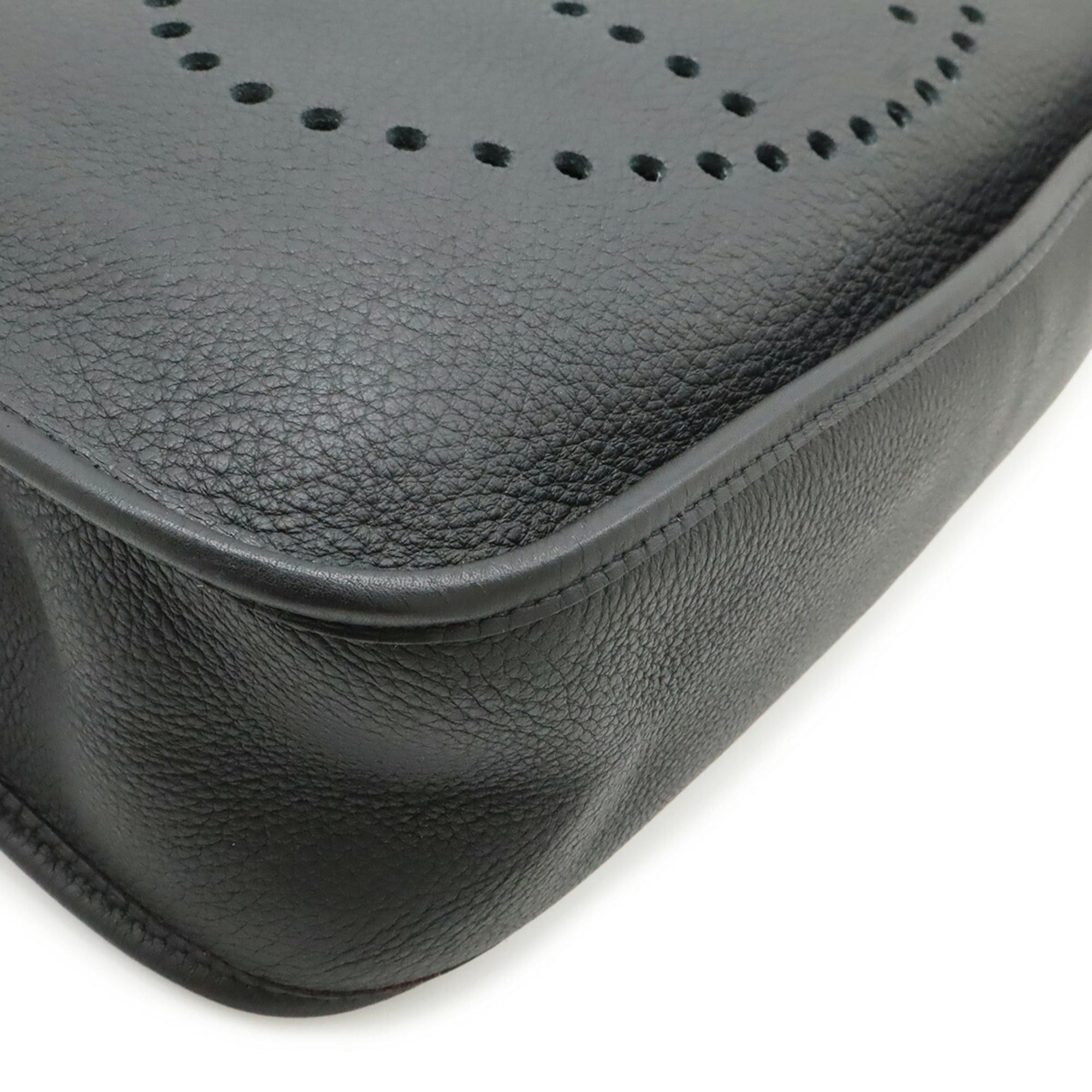 Hermes HERMES Evelyne I GM Shoulder Bag, Taurillon Clemence Leather, Black, □G Stamp Size ONE SIZE - 4 Thumbnail