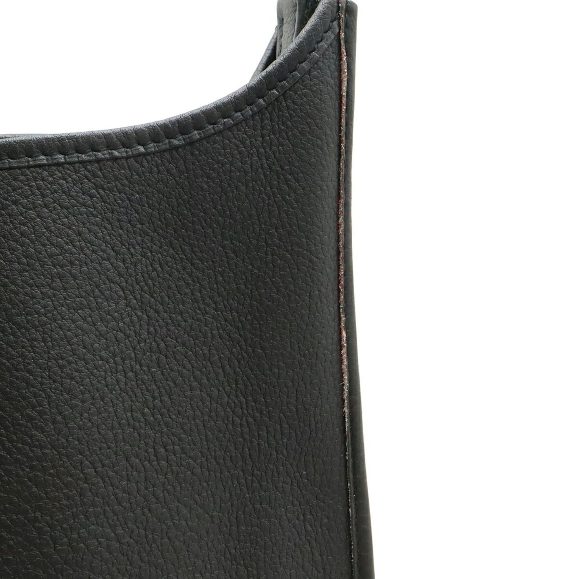 Hermes HERMES Evelyne I GM Shoulder Bag, Taurillon Clemence Leather, Black, □G Stamp Size ONE SIZE - 8 Thumbnail