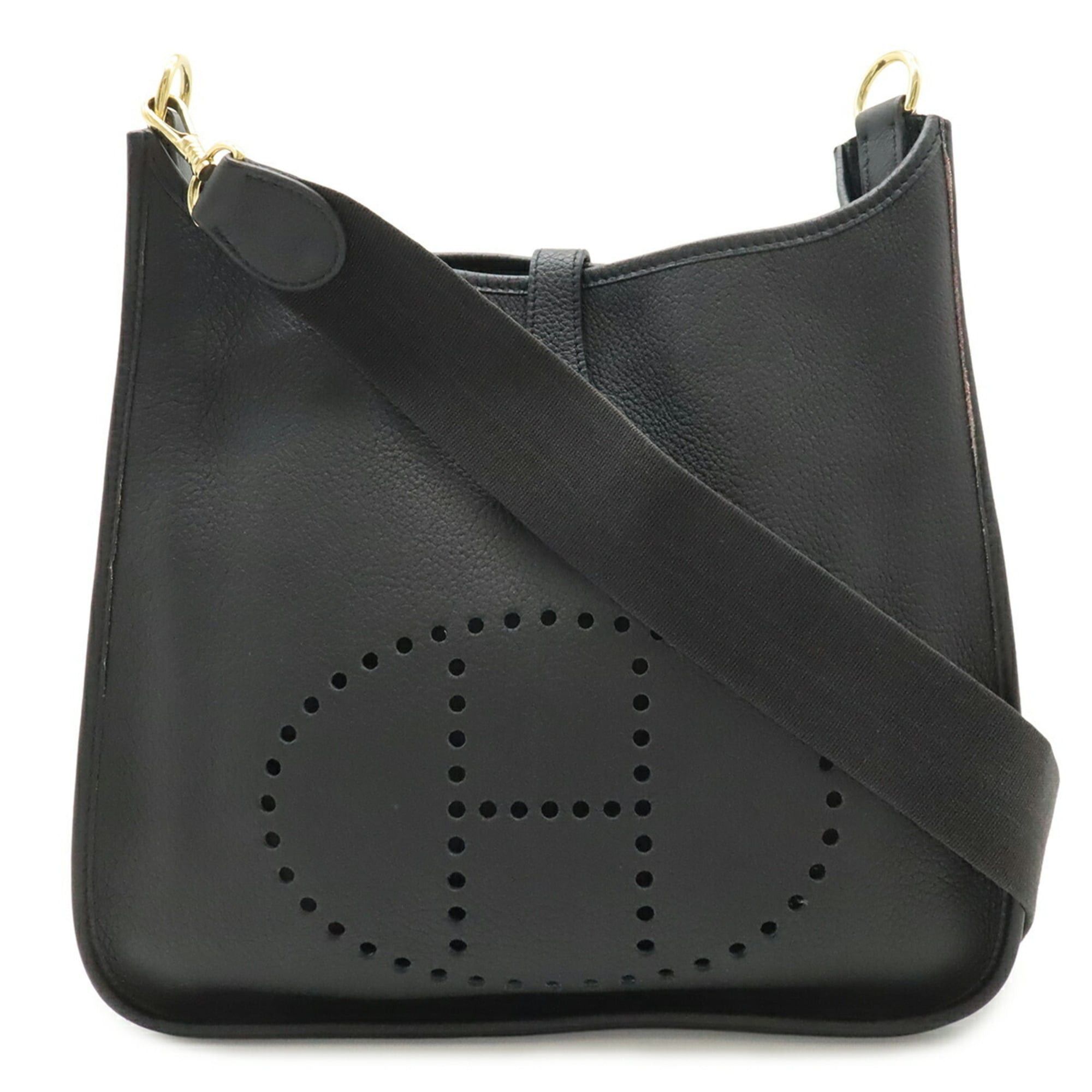 Hermes HERMES Evelyne I GM Shoulder Bag, Taurillon Clemence Leather, Black, □G Stamp Size ONE SIZE - 2 Thumbnail