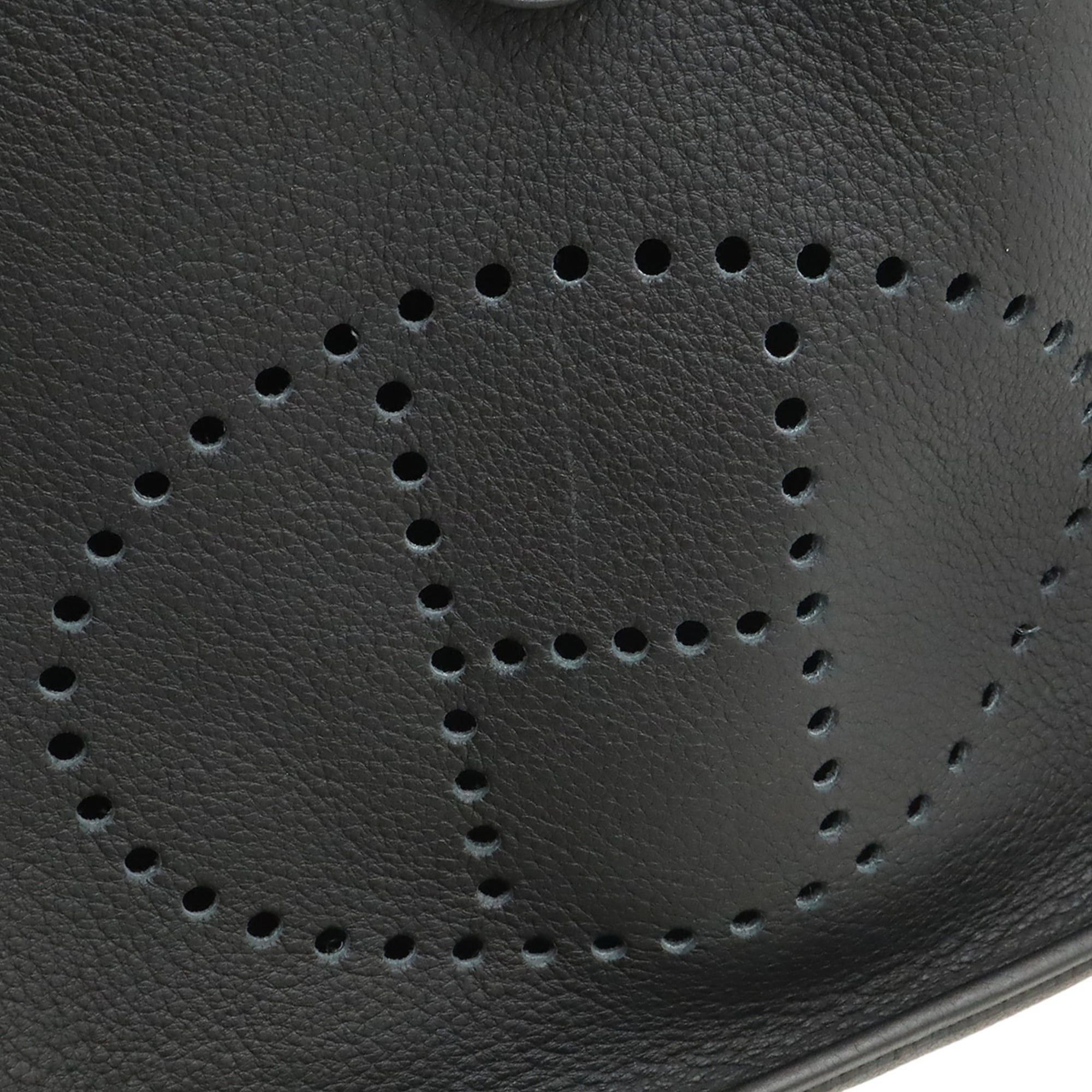 Hermes HERMES Evelyne I GM Shoulder Bag, Taurillon Clemence Leather, Black, □G Stamp Size ONE SIZE - 10 Thumbnail